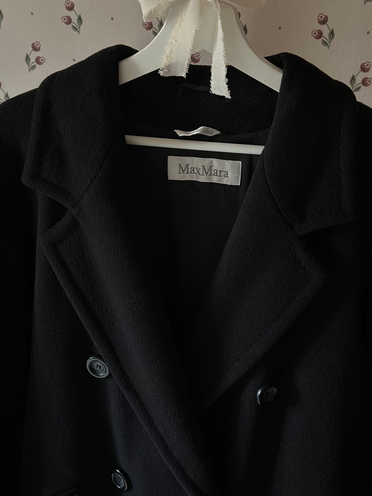 Black Max Mara Wool & Cashmere Icon Coat