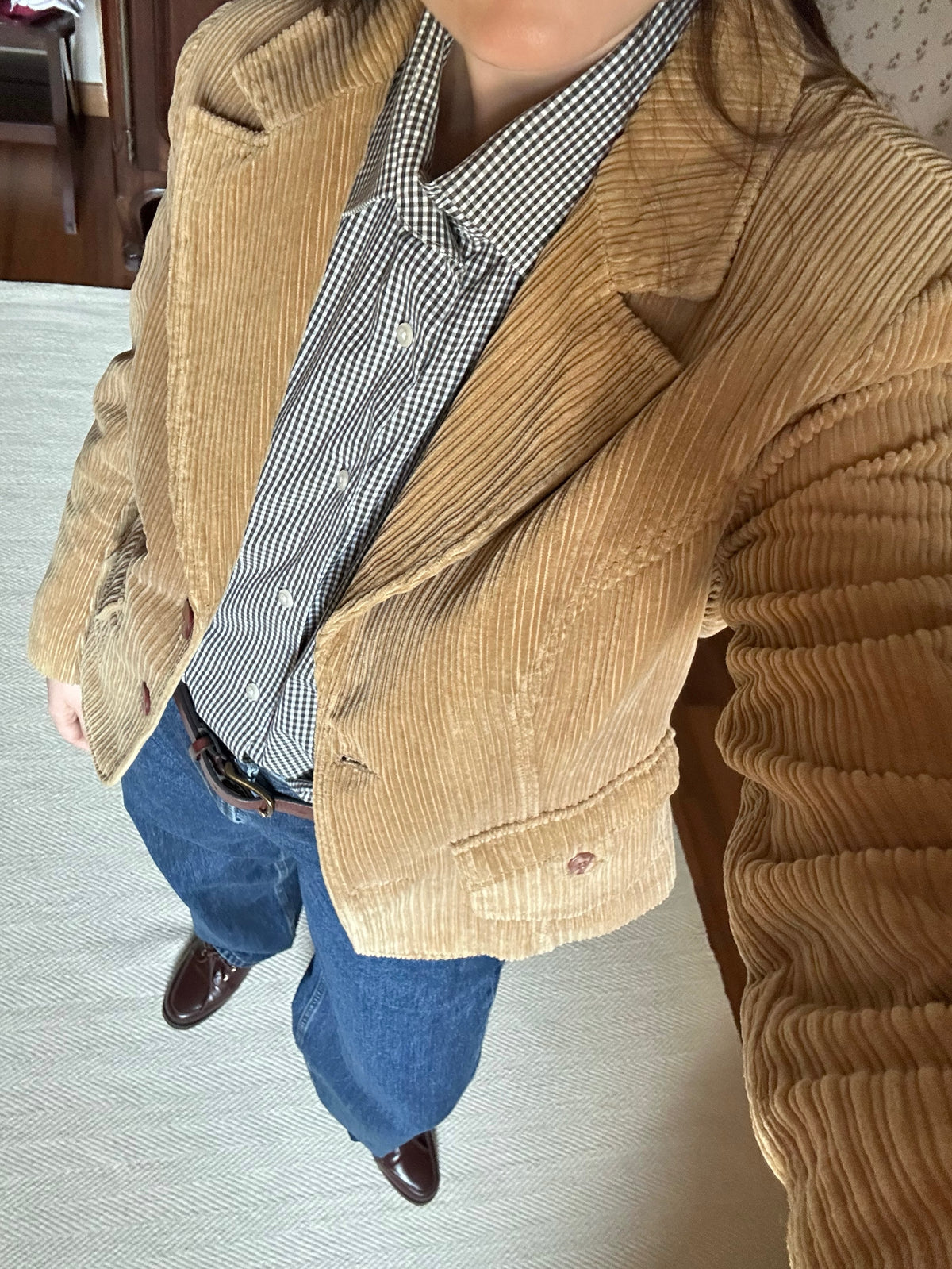 Camel Corduroy Blazer