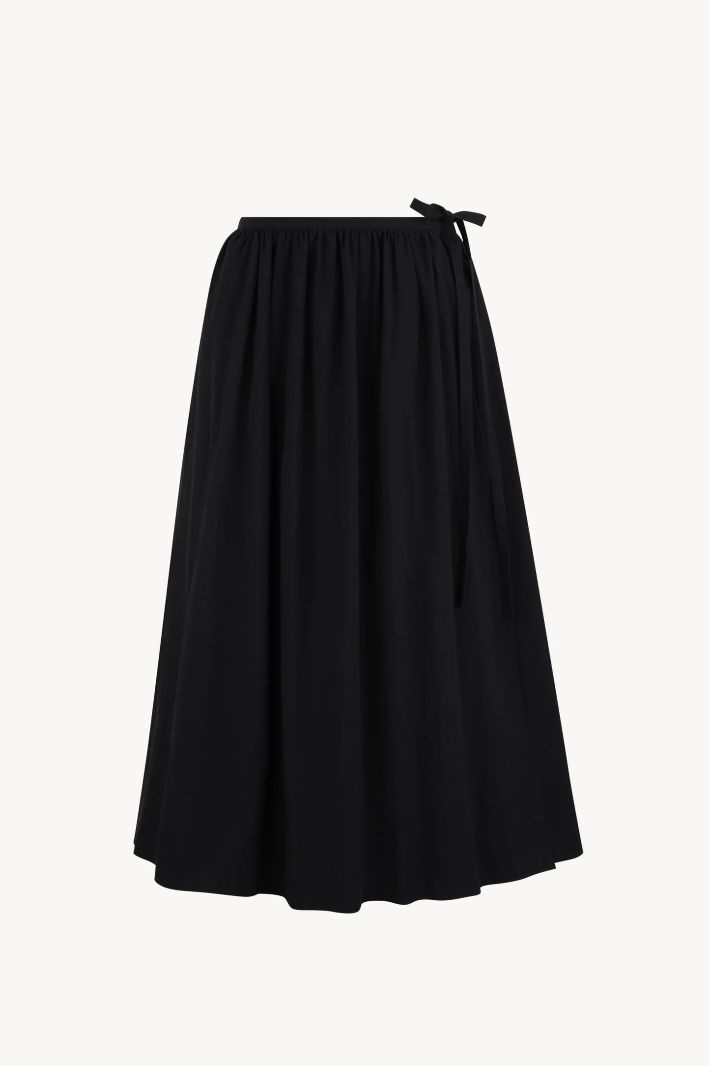 Something To Hold Black Cotton Wrap-Up Skirt