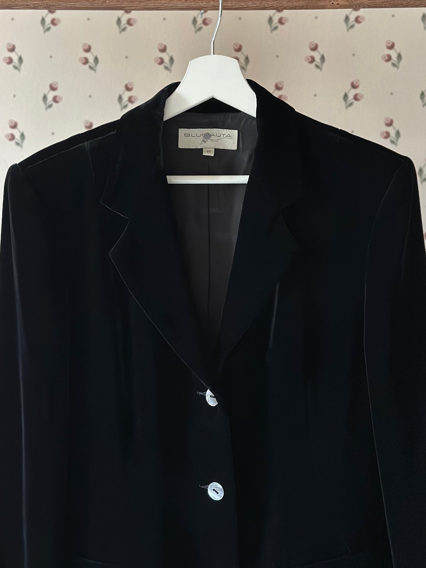 Black Silk Velvet Blazer