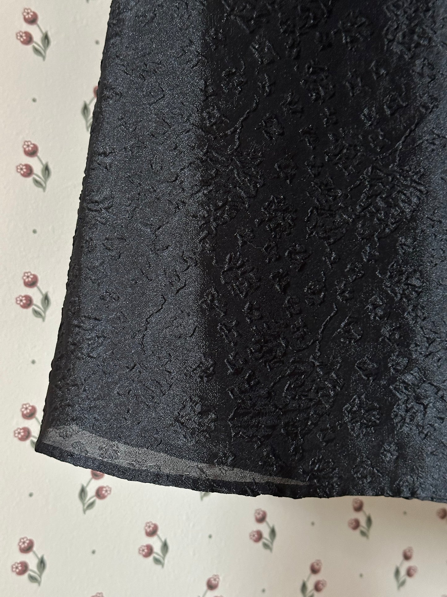 Secondhand Arket Brocade Black Wrap-Up Midi Skirt