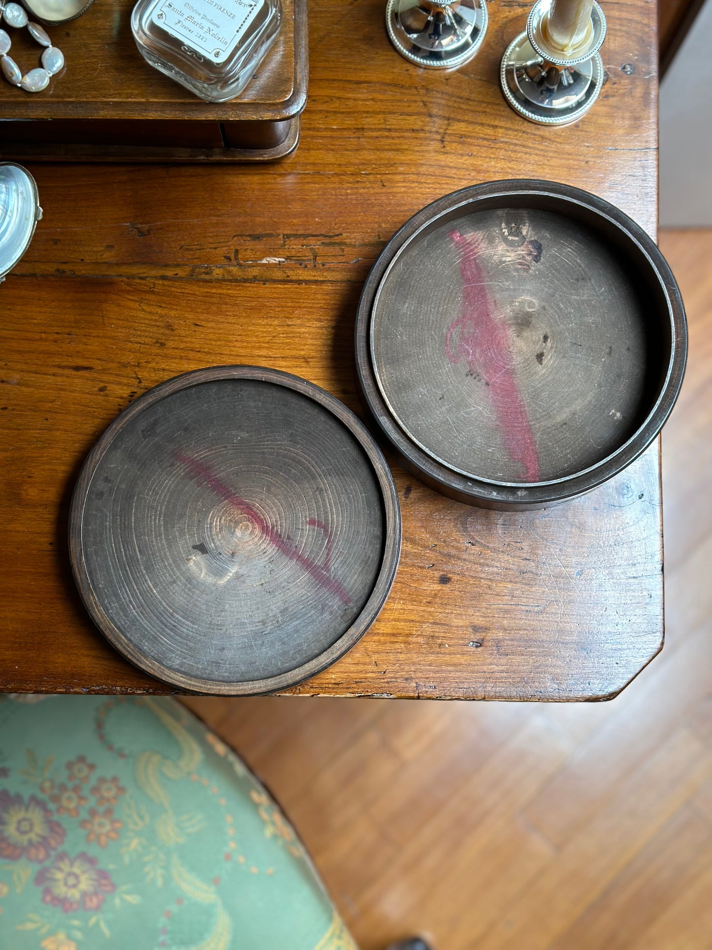 Antique Round Wooden Box