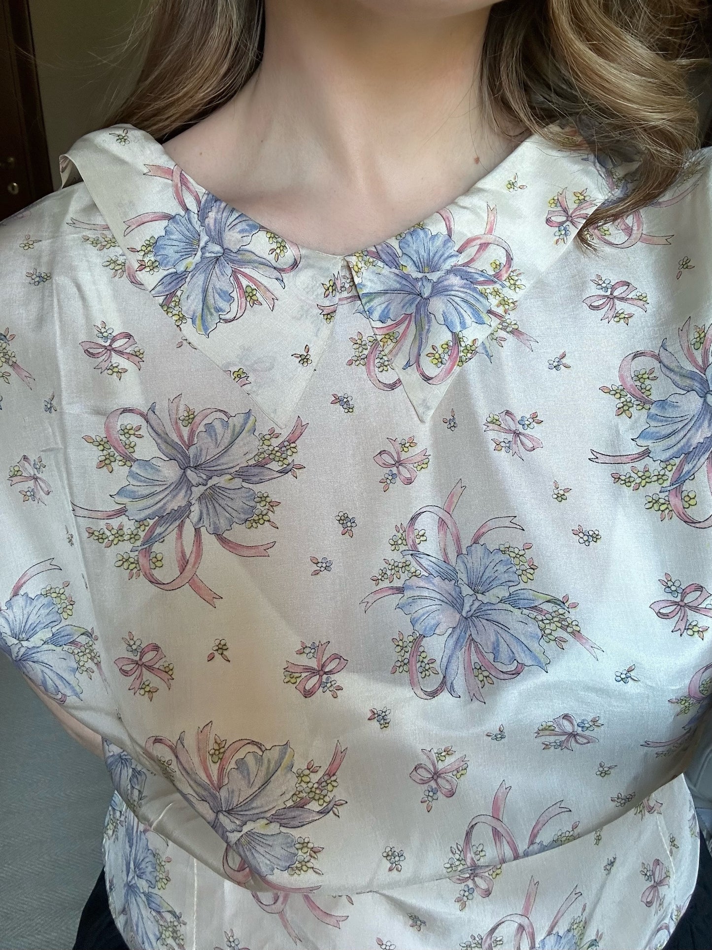 Pure Silk Floral Blouse