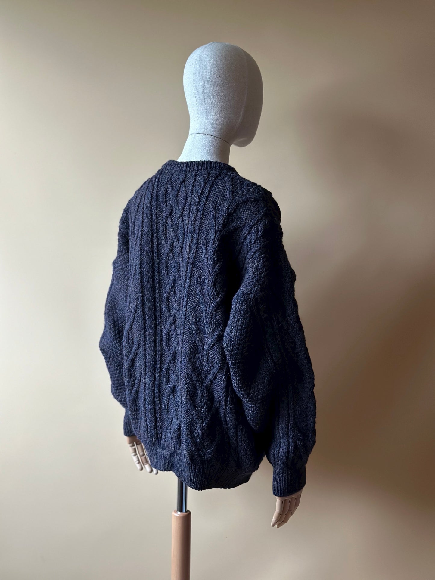 Vintage Mélange Blue Woolen Sweater