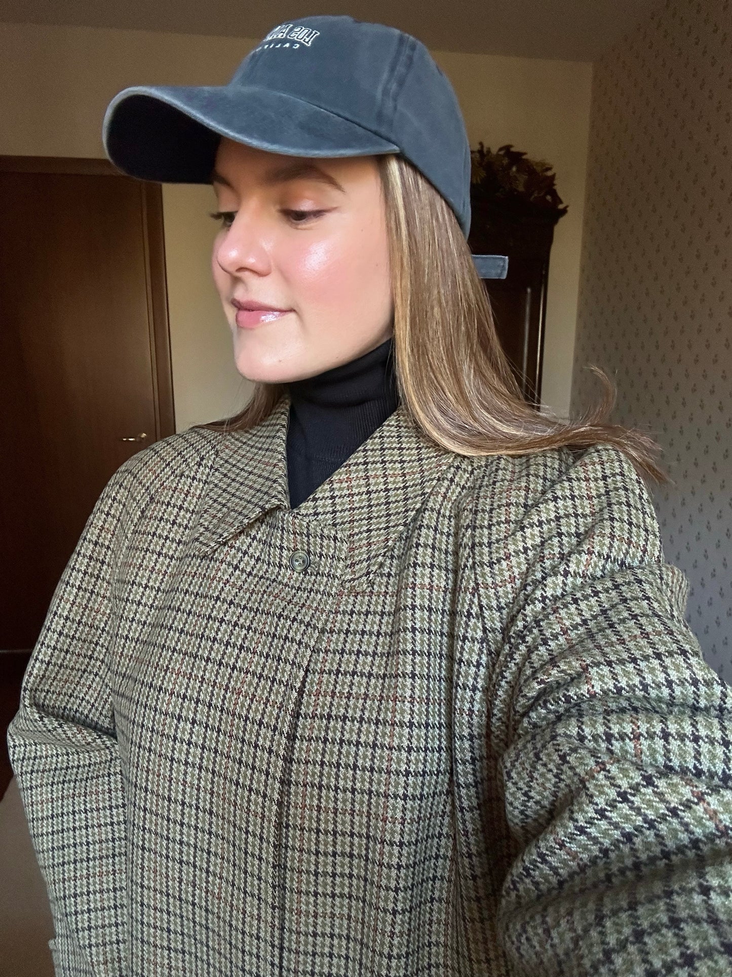 Vintage Original British Pied De Poule Coat