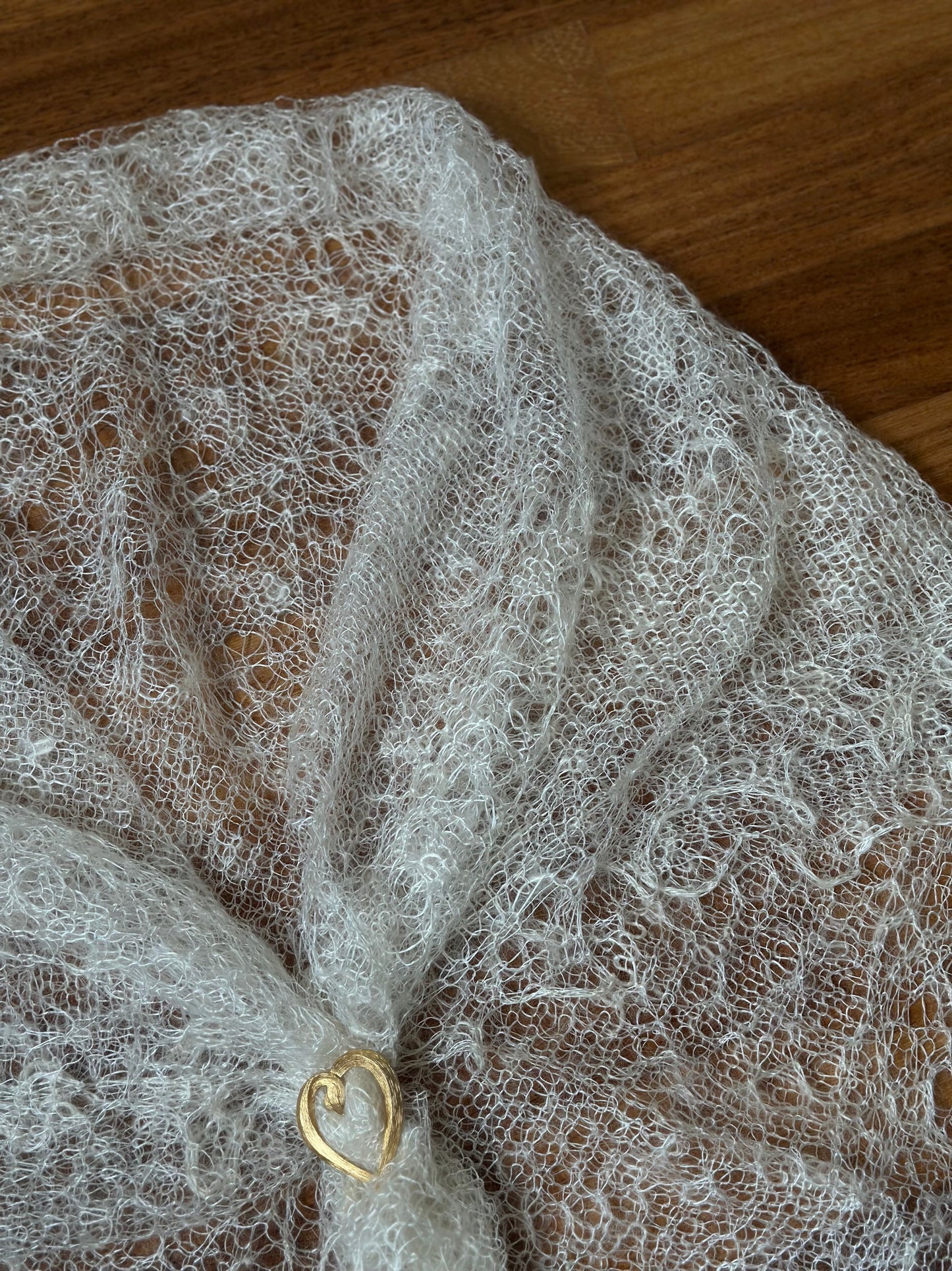 Antique Handmade Silk and Wool Orenburg Shawl