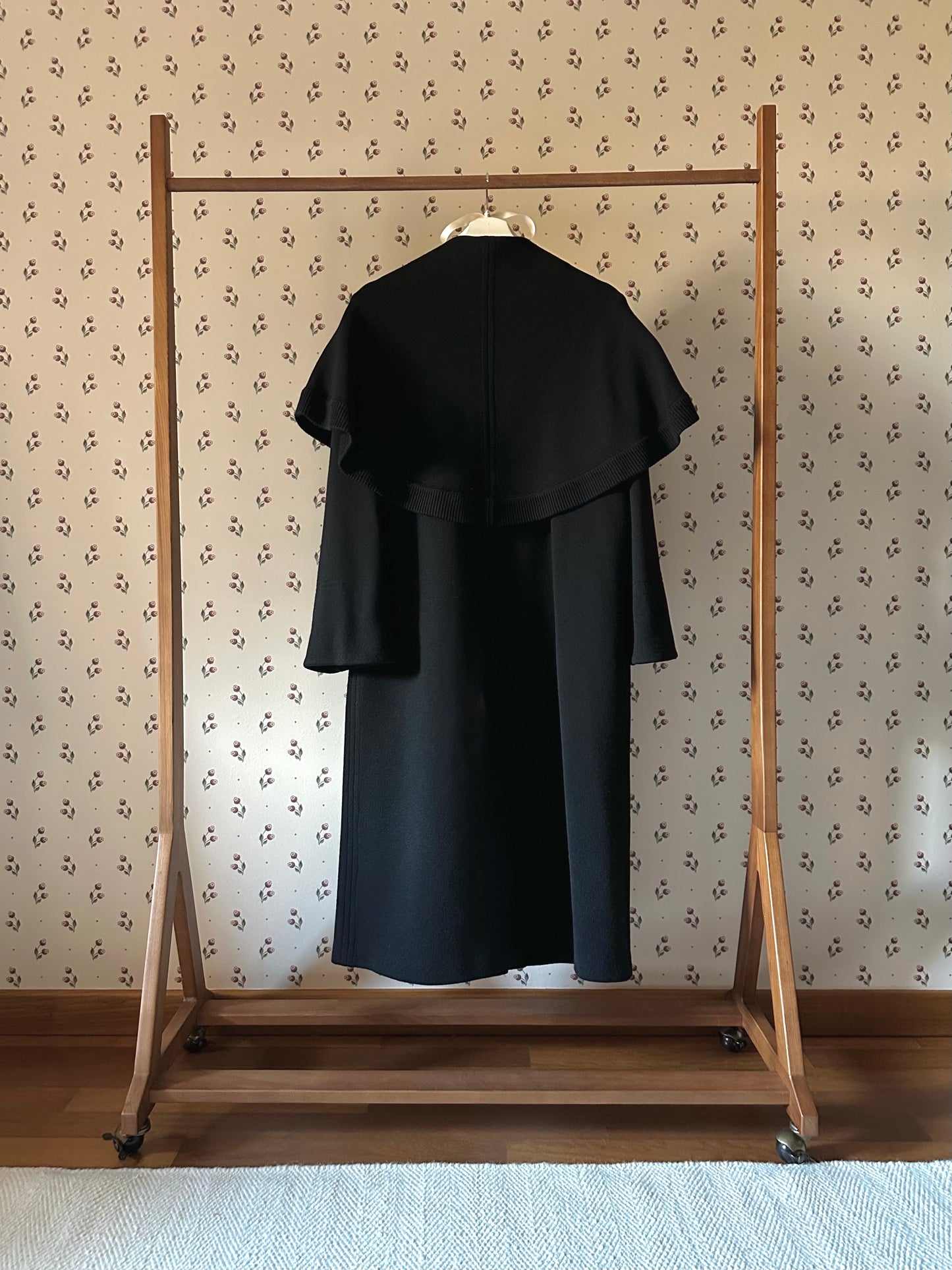 Vintage Black Cape Coat