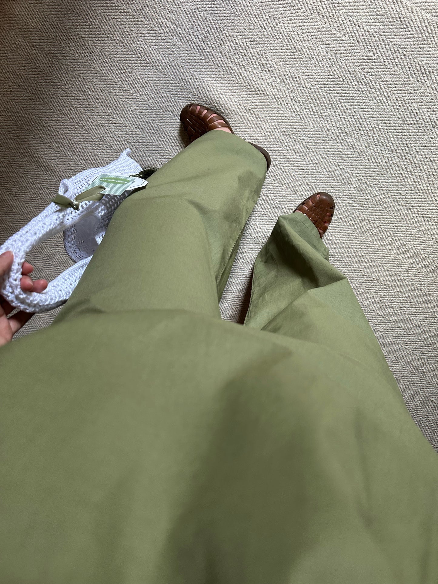 Green Cotton Trousers