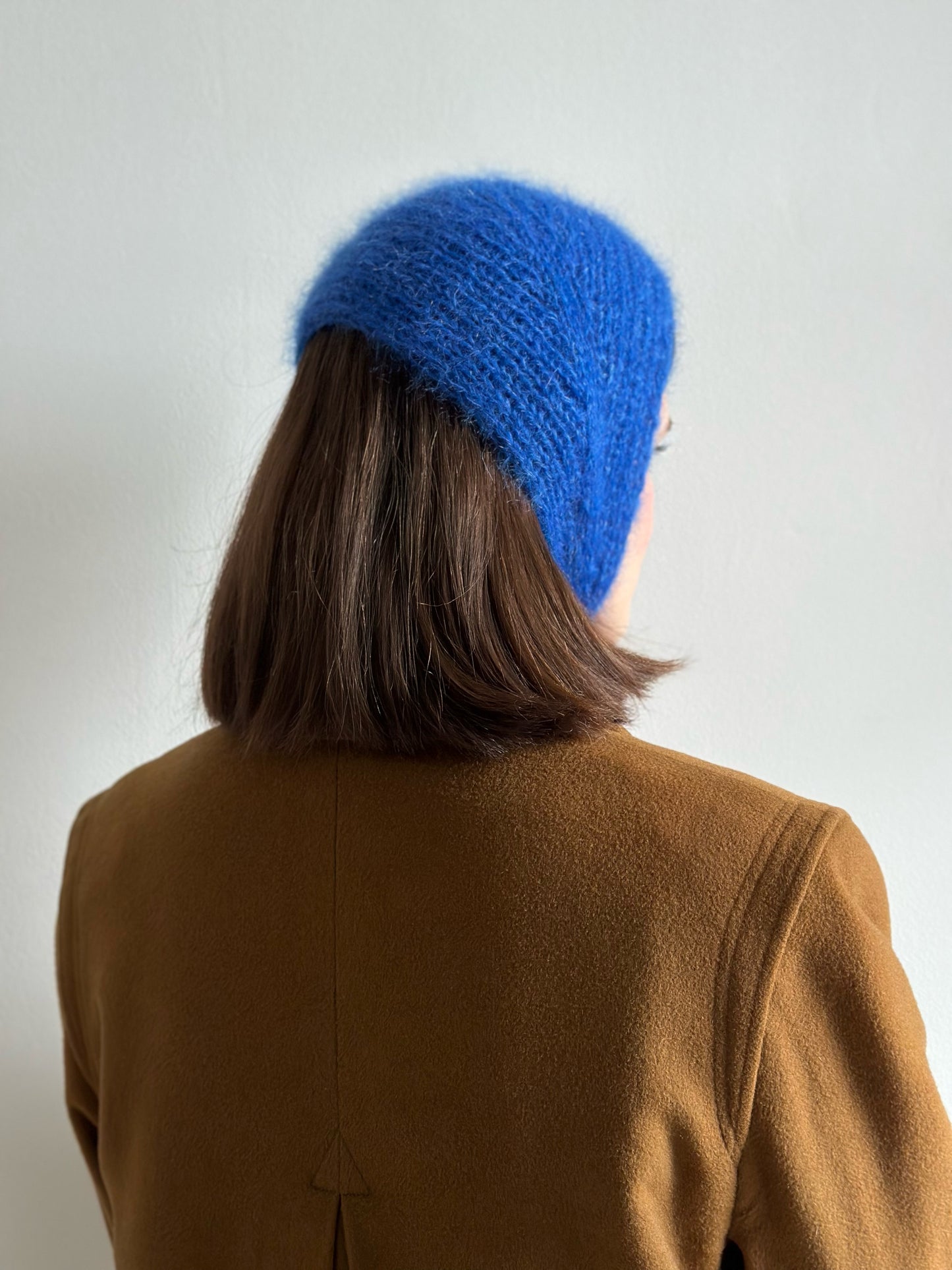 Handmade Silk & Mohair Bonnet - Electric Blue