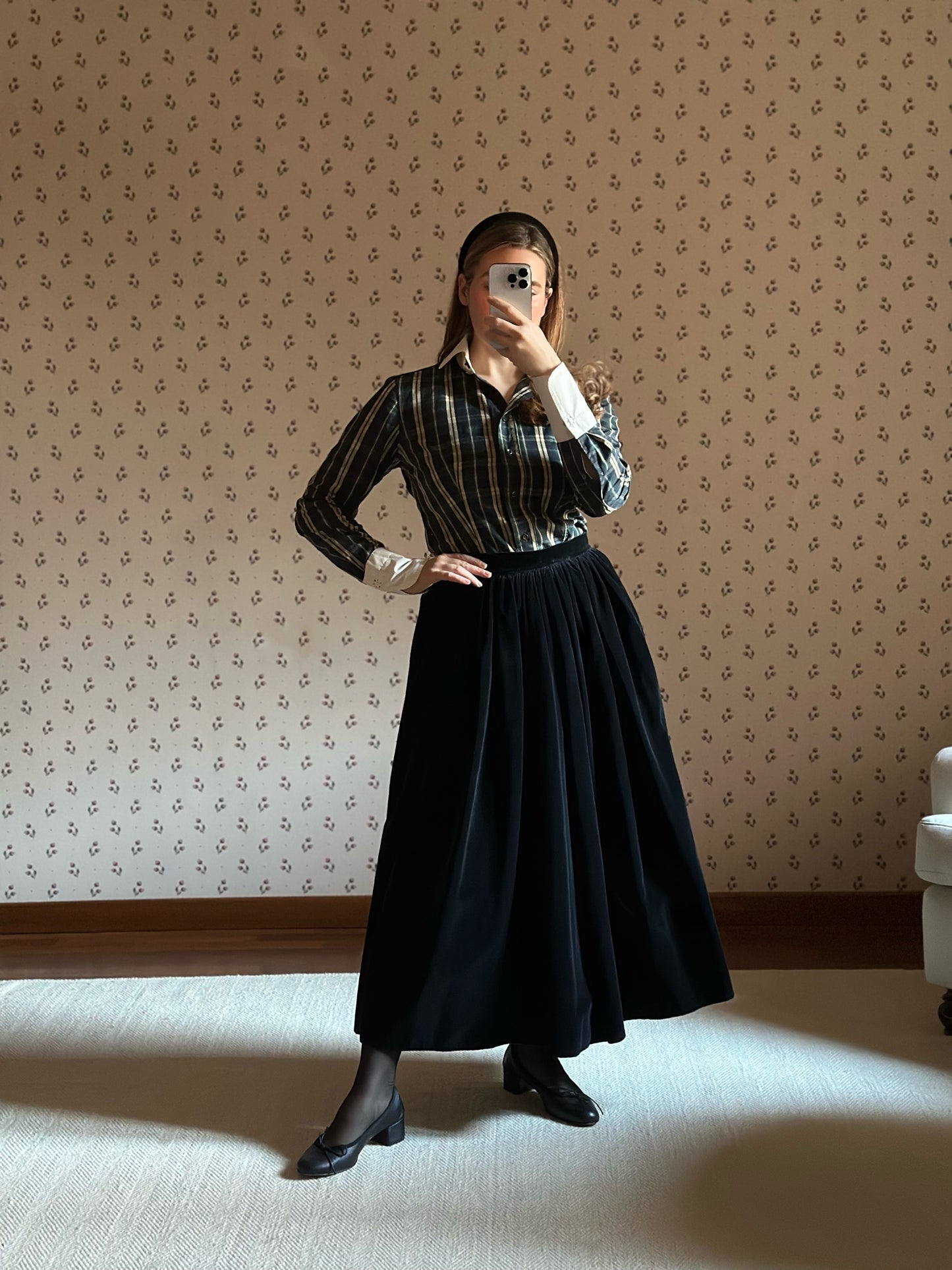 Black Velvet Circle Skirt