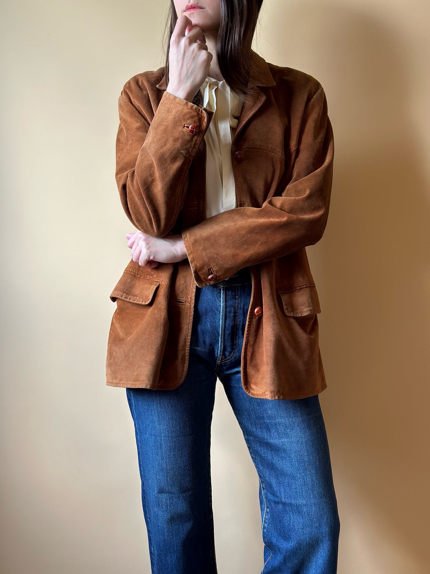 Vintage Real Suede Caramel Jacket