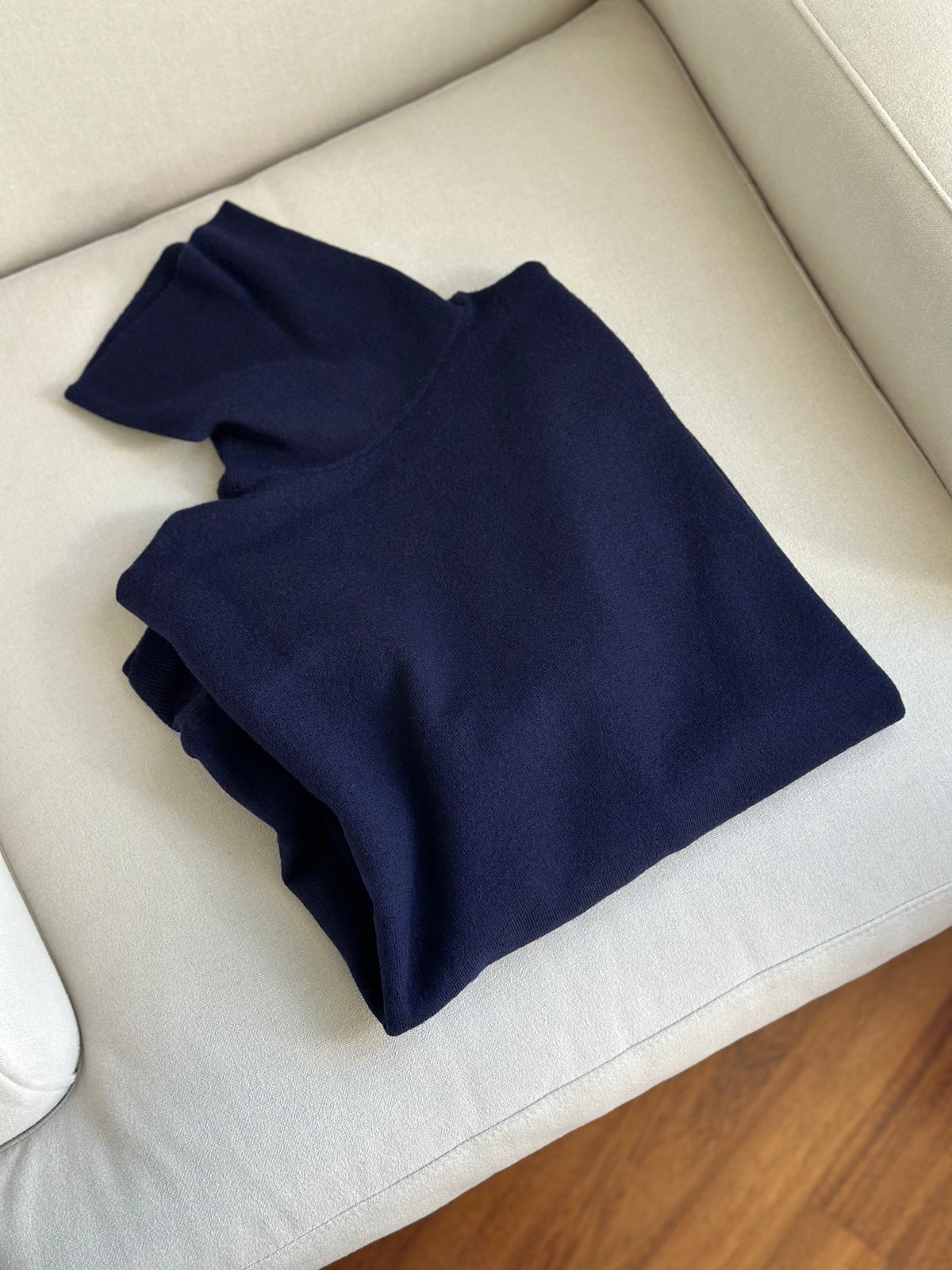 Pure Wool Navy Blue Turtleneck