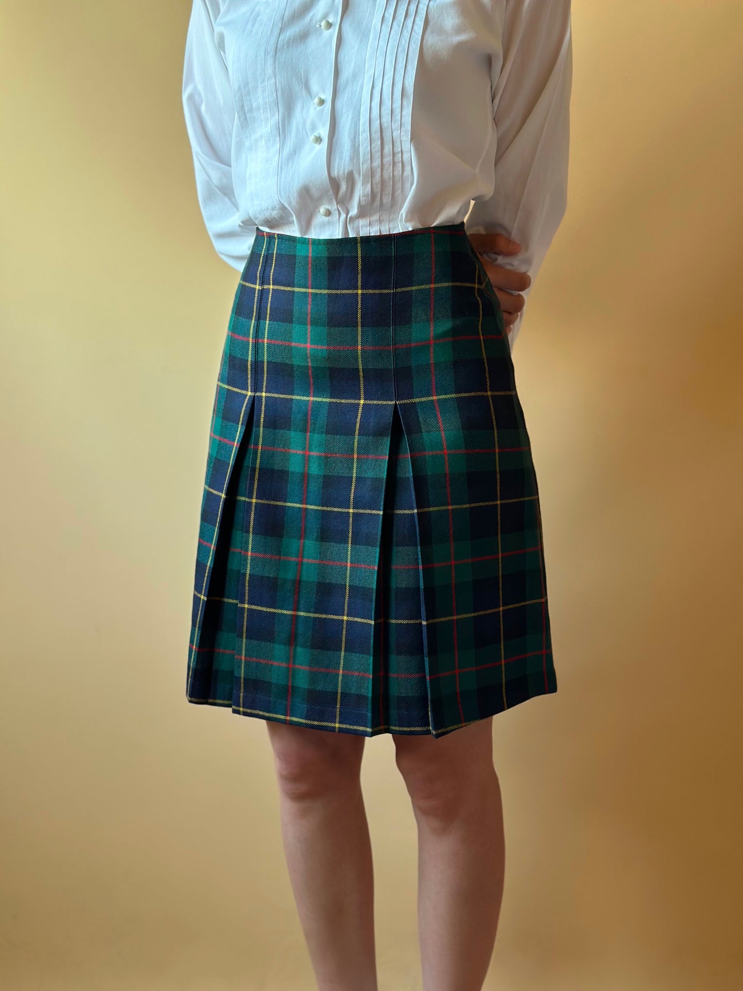 Vintage Deadstock Pure Wool Tartan Mini Skirt