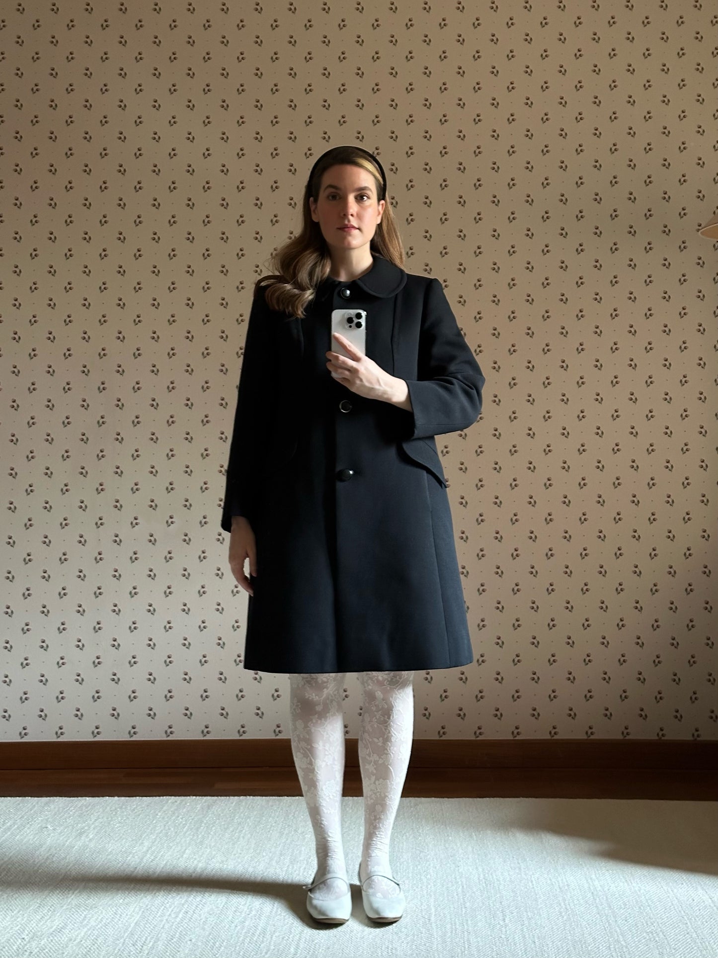 Vintage Black Swing Coat