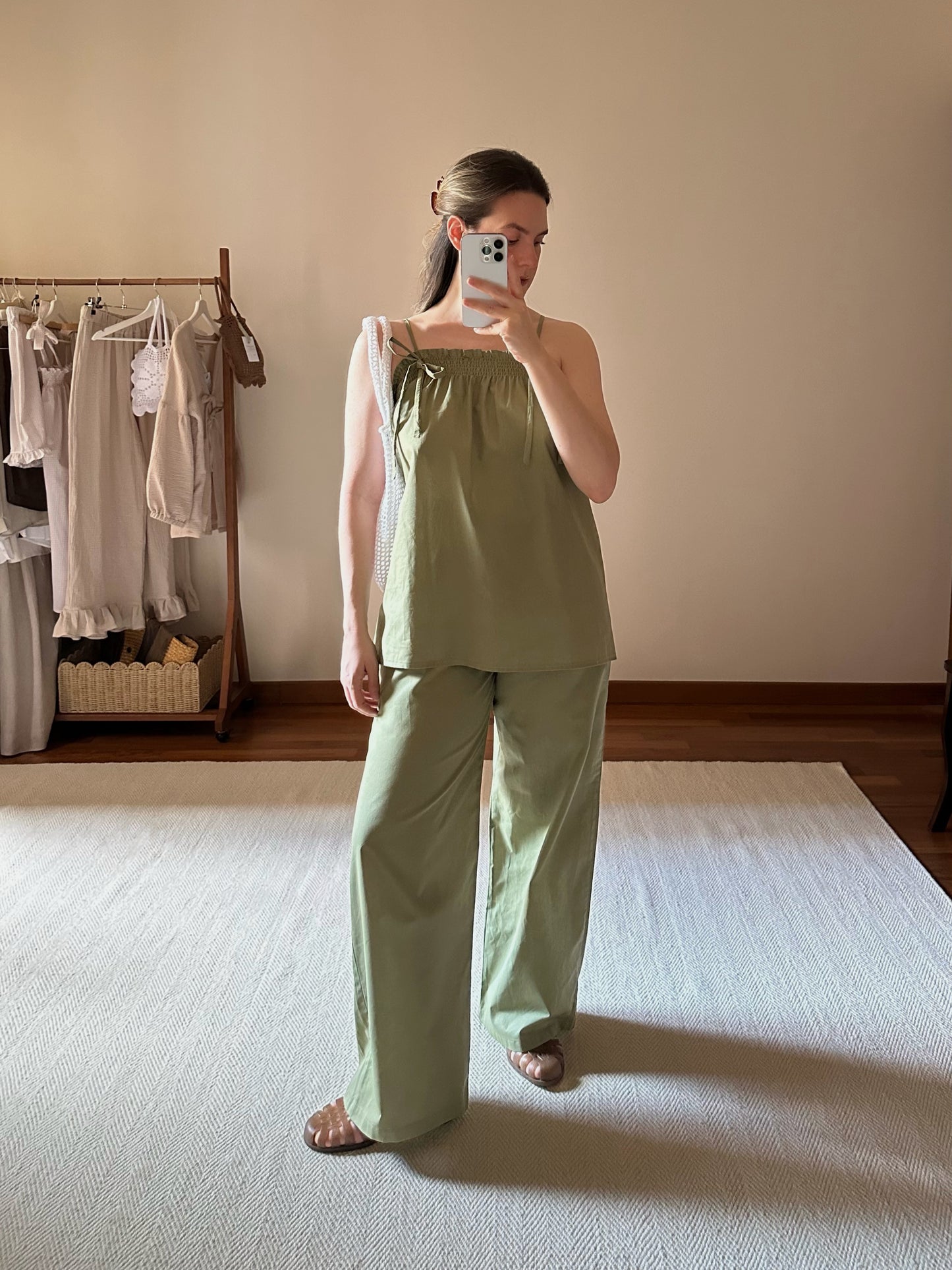 Green Cotton Trousers
