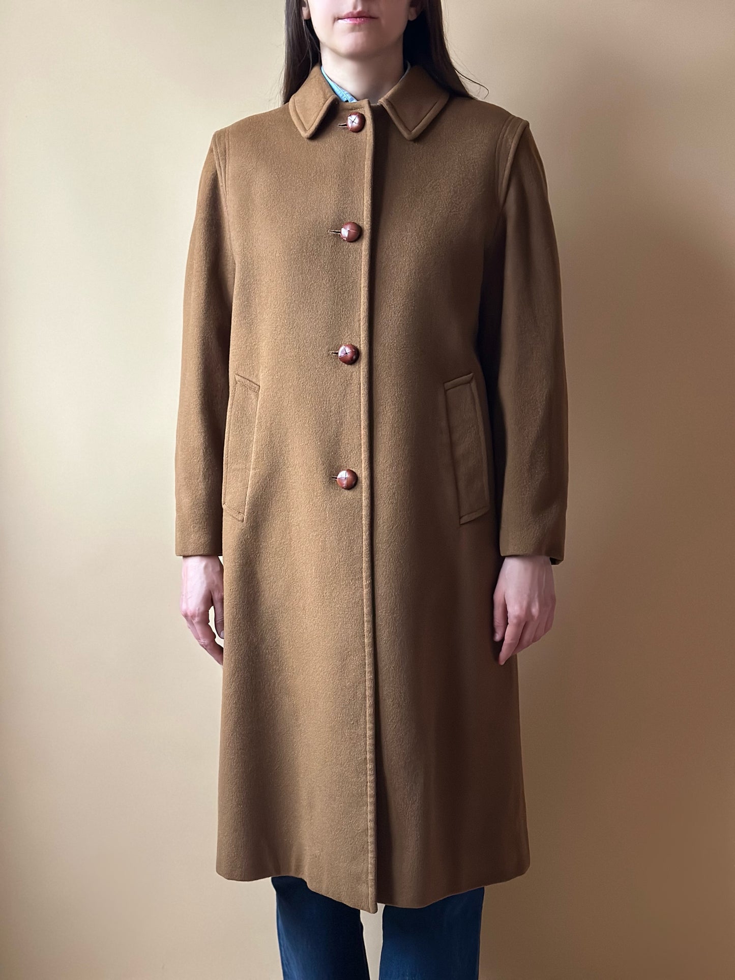 Vintage Camel Loden Coat