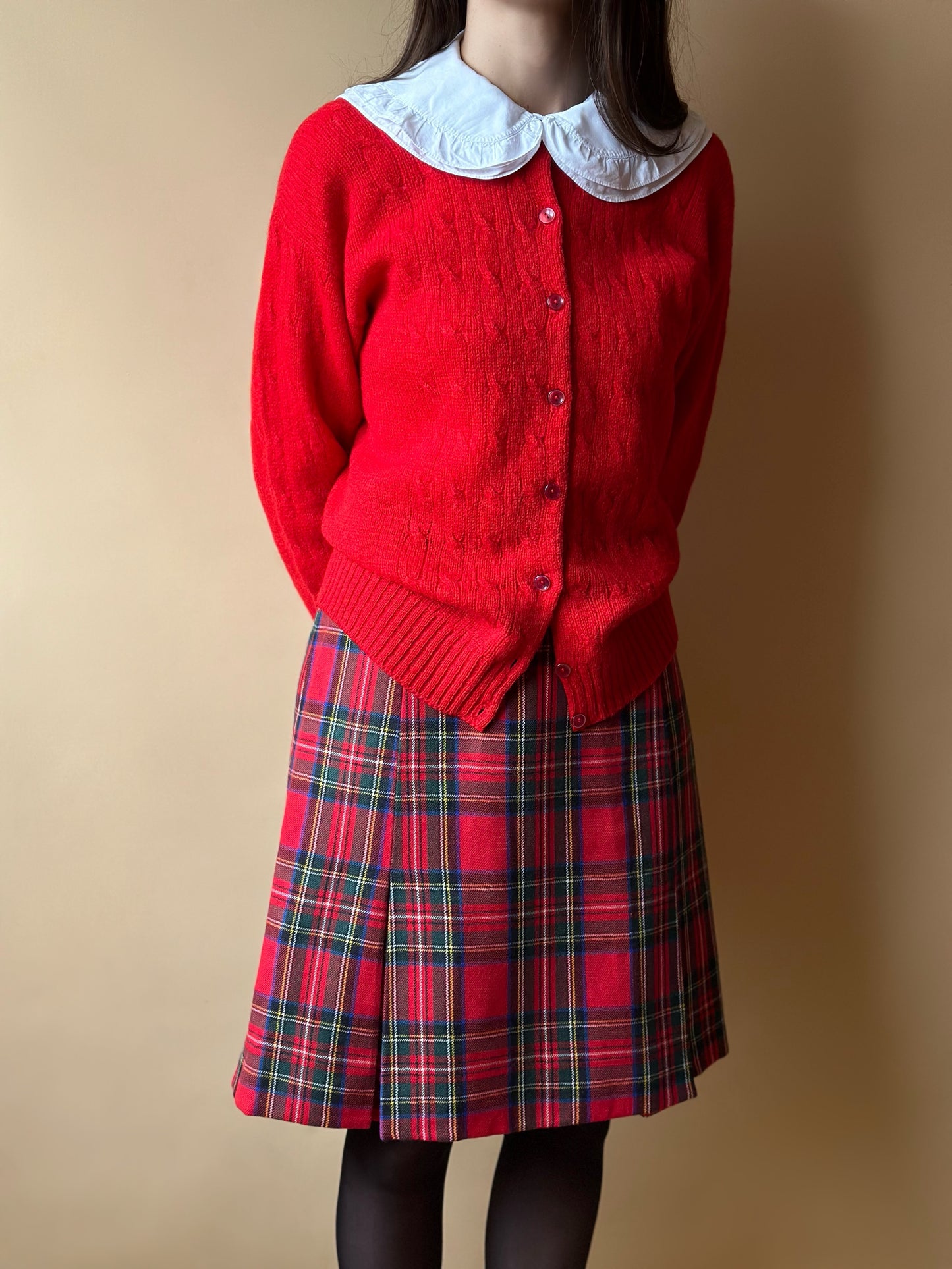 Vintage Red Tartan Skirt