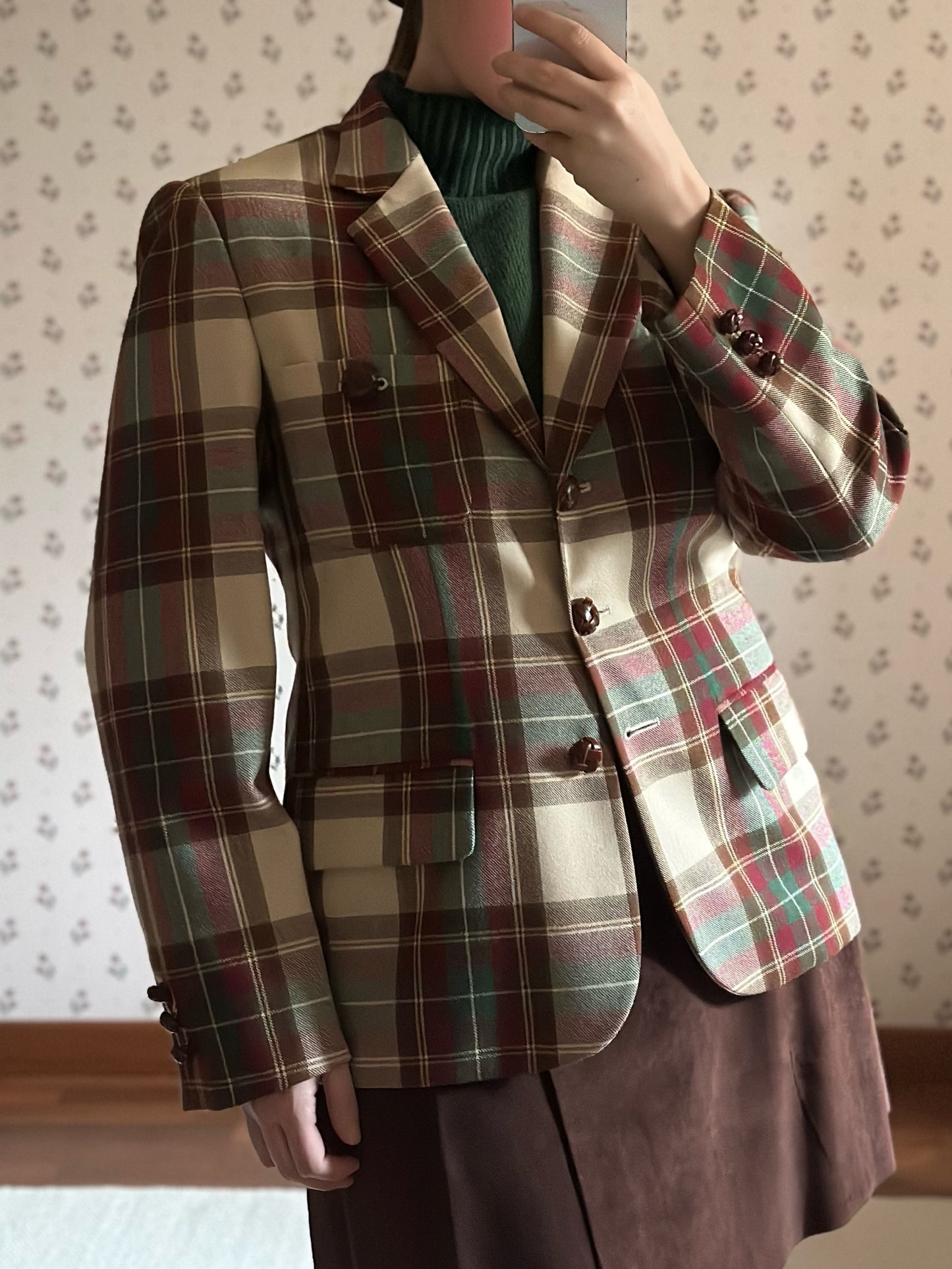 Vintage Check Pure Wool Blazer