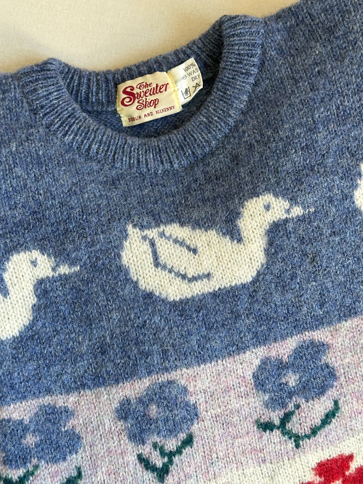 Pure Wool Apples & Ducks Irish Sweater