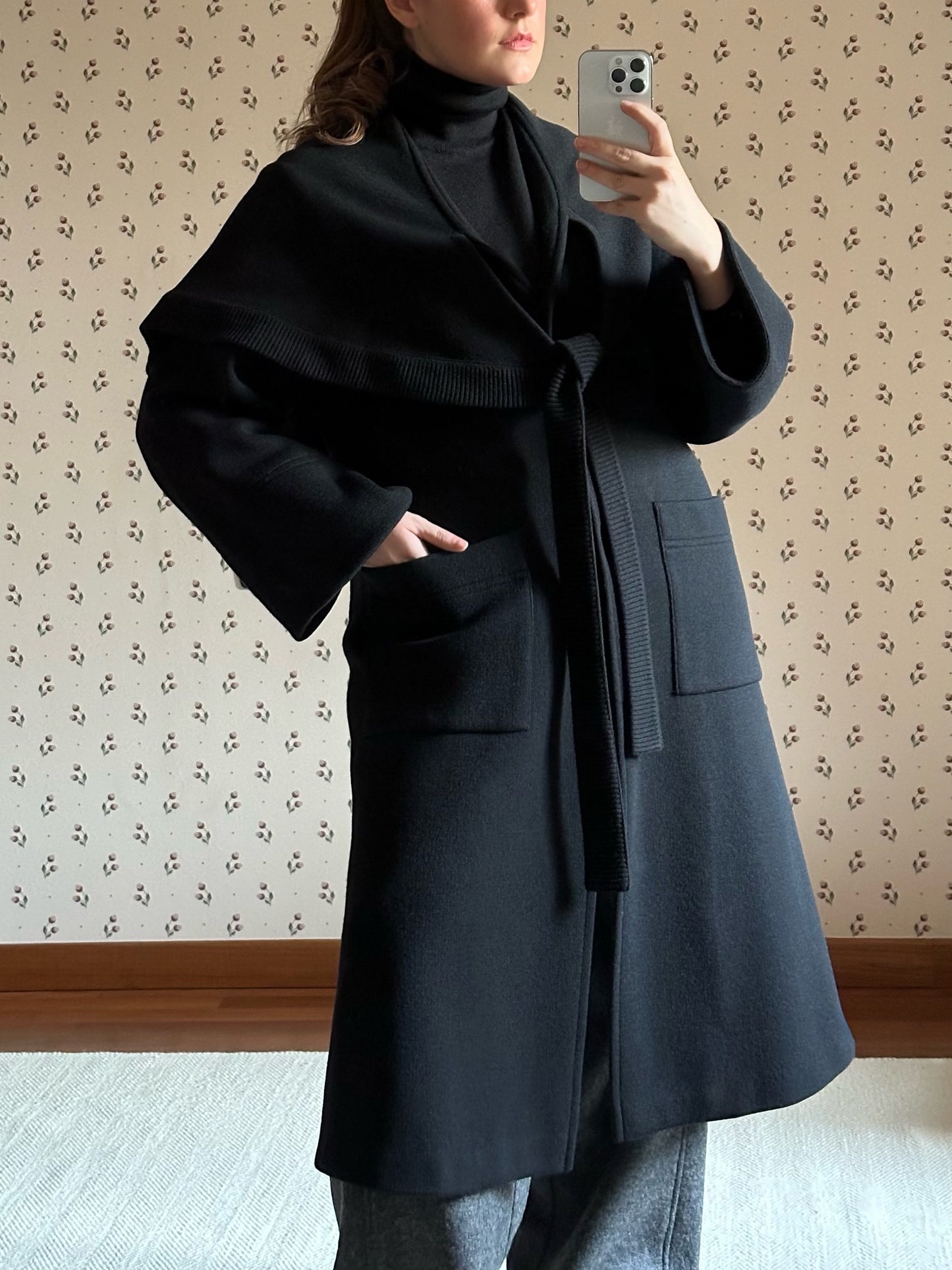 Vintage Black Cape Coat