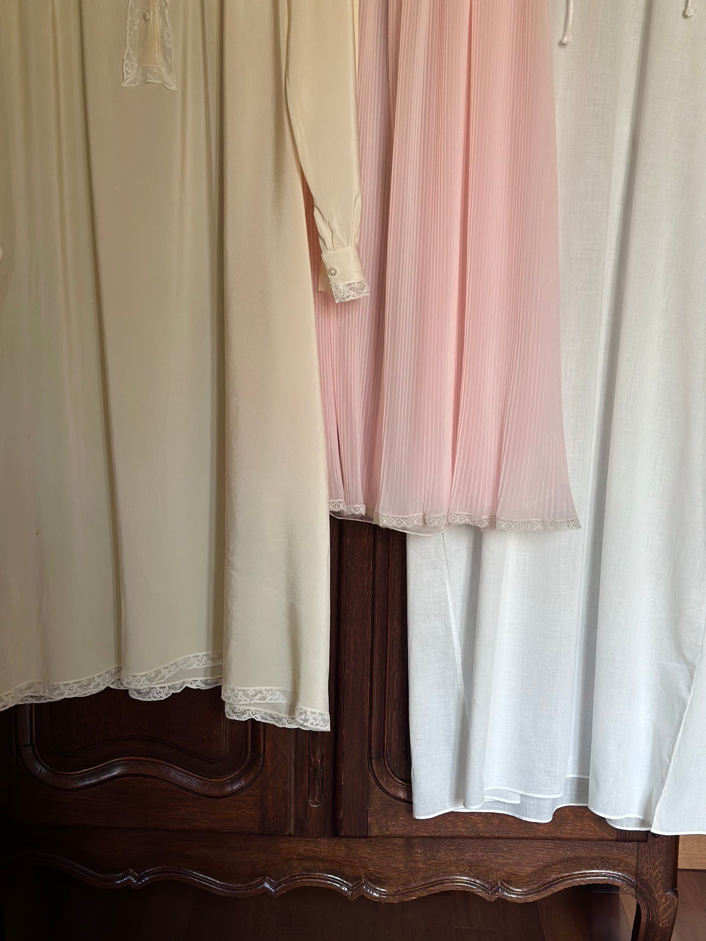 Vintage Baby Pink Pleated Nightgown