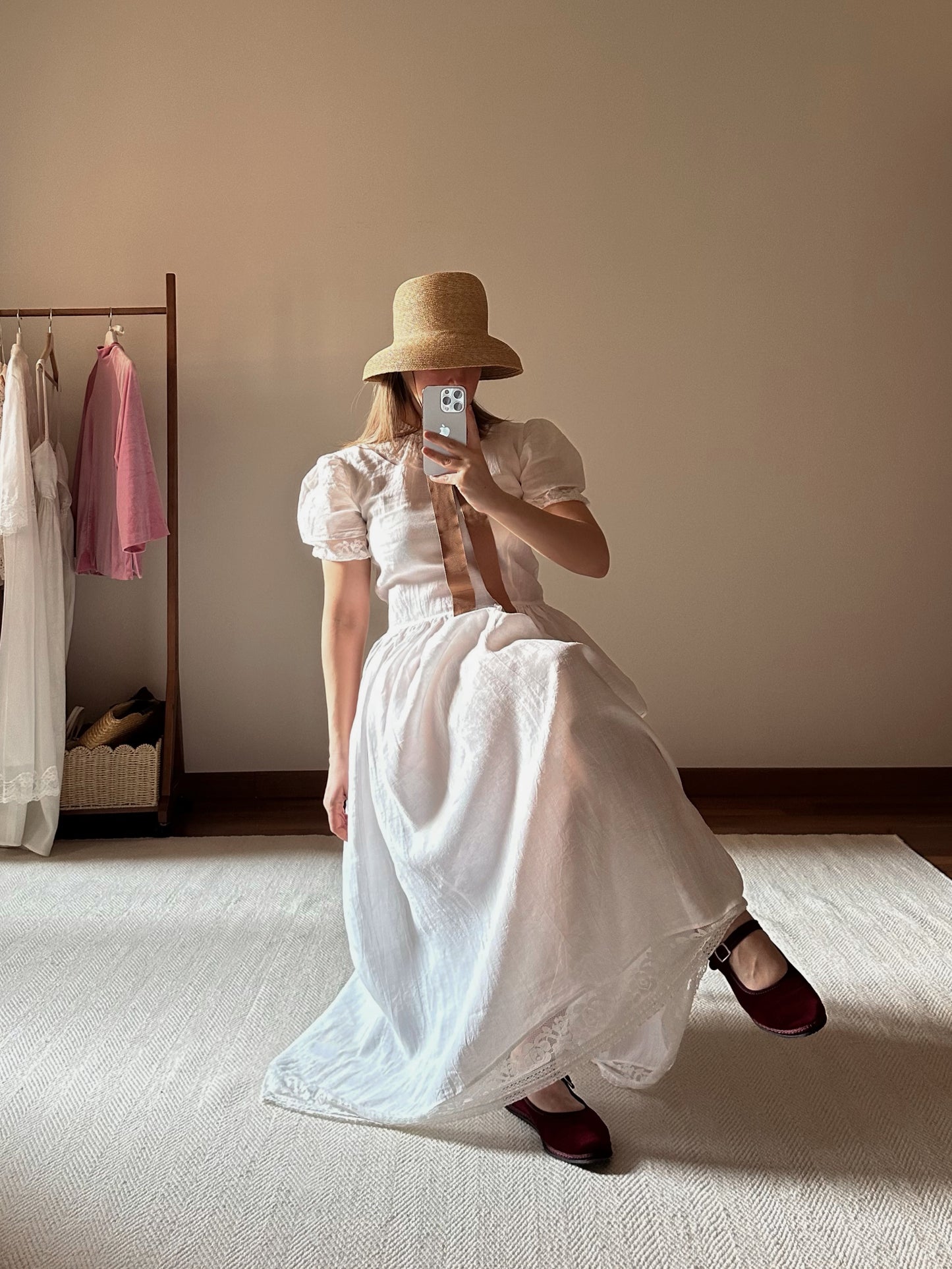 Long White Cotton Dress