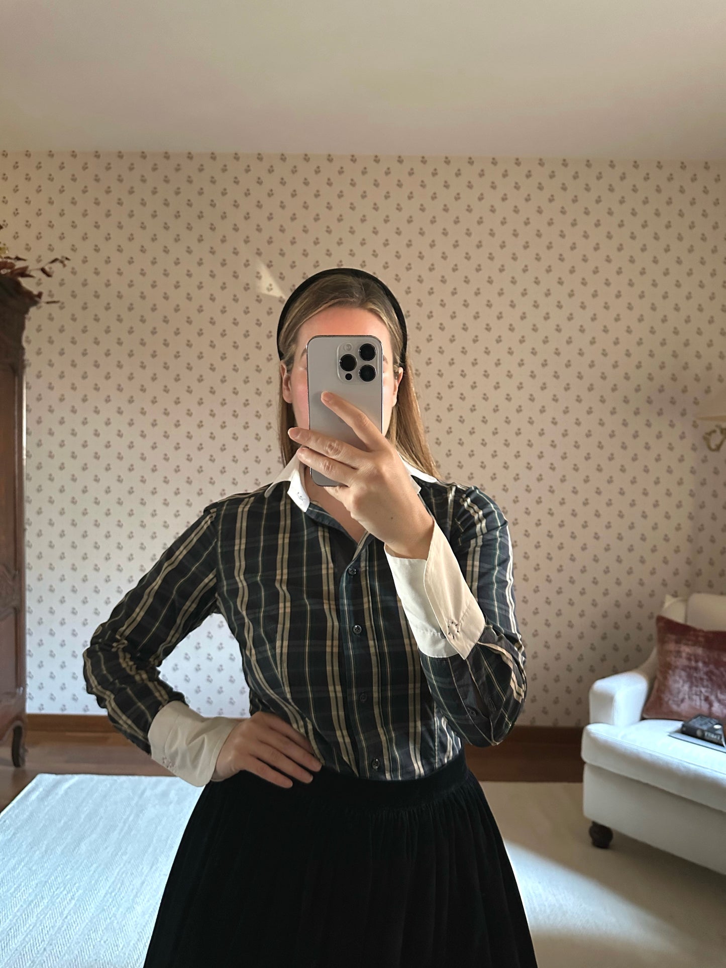 Romantic Green & Blue Tartan Shirt