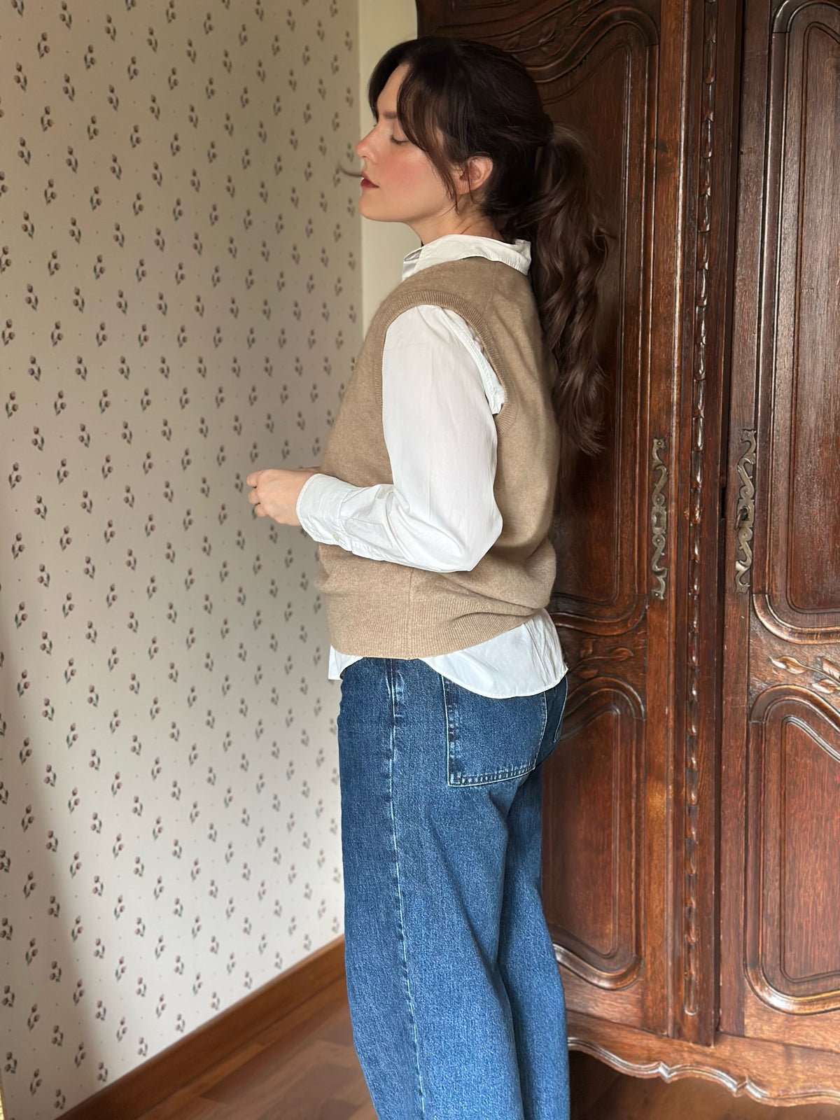 100% Cashmere Camel Vest