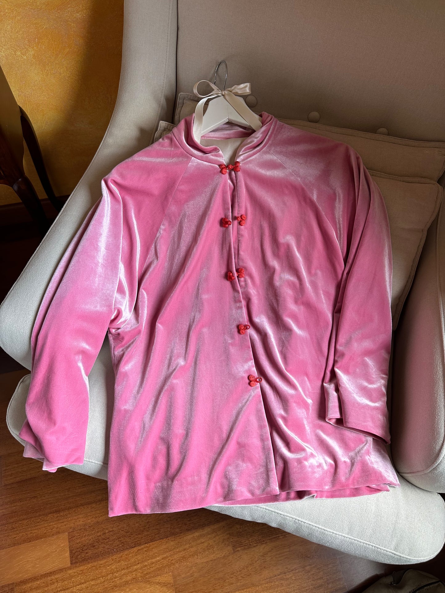 Pink Silk Velvet Jacket