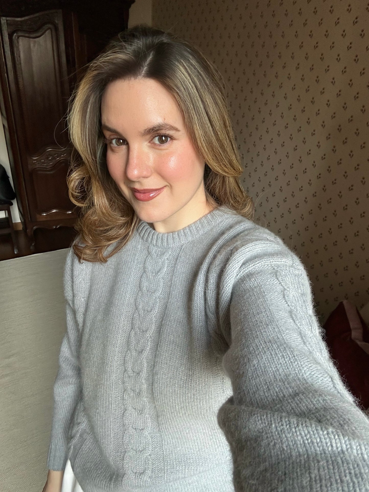 Lambswool & Angora Powder Blue Sweater