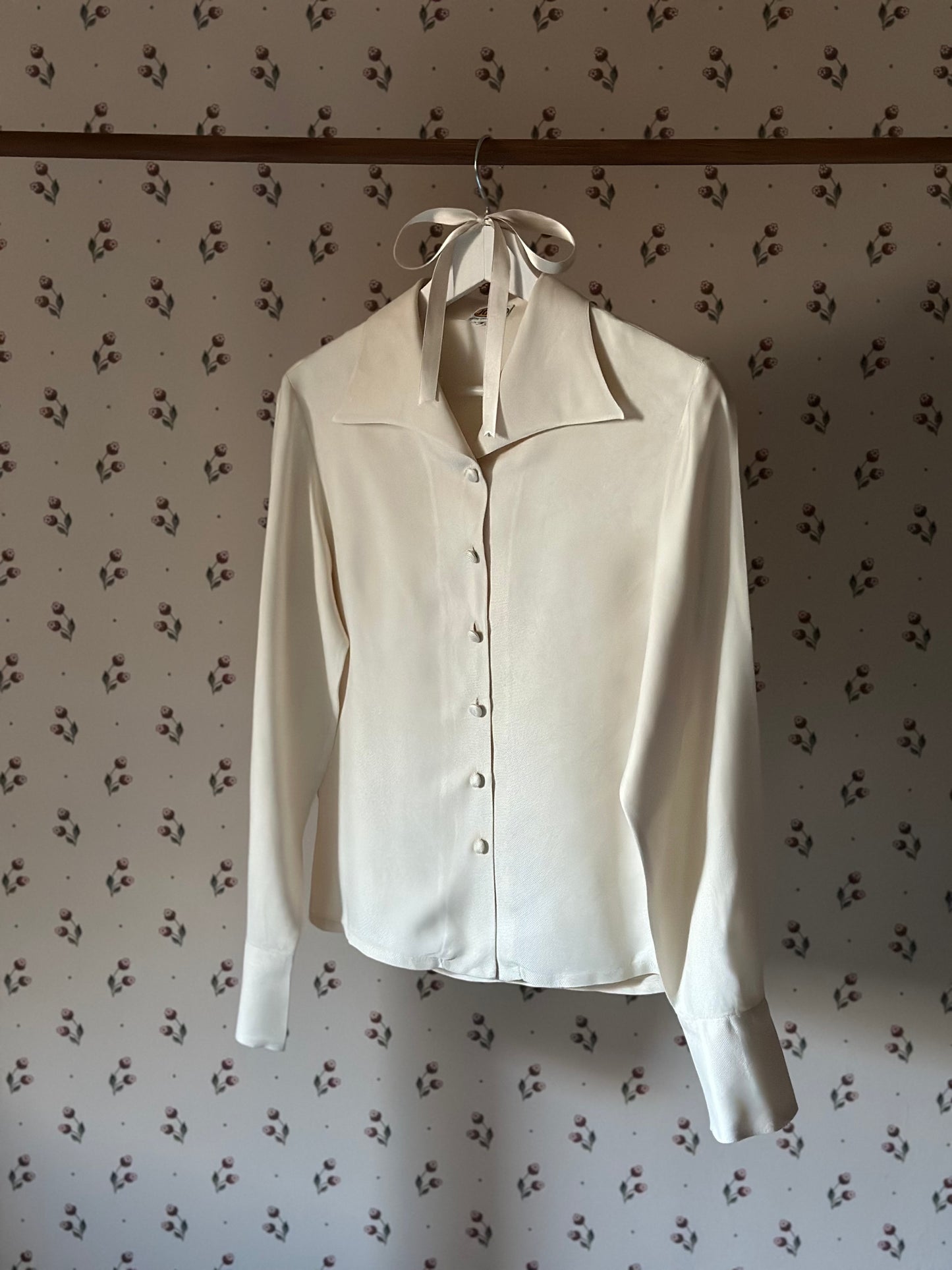 Vintage Pure Silk Ivory Blouse