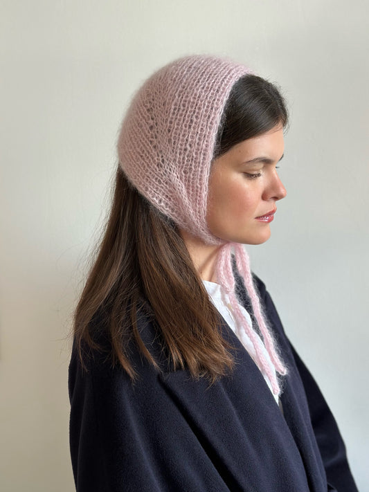 Handmade Silk & Mohair Bonnet - Candy Floss Pink
