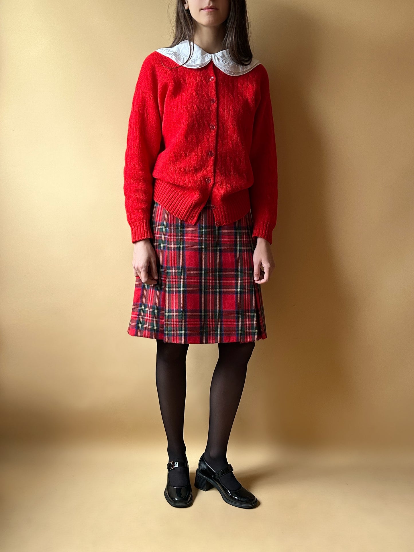 Vintage Red Tartan Skirt