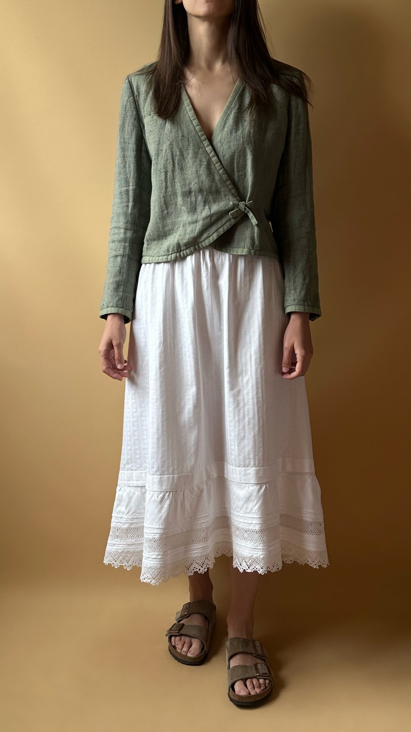 Antique Romantic French Cotton Skirt