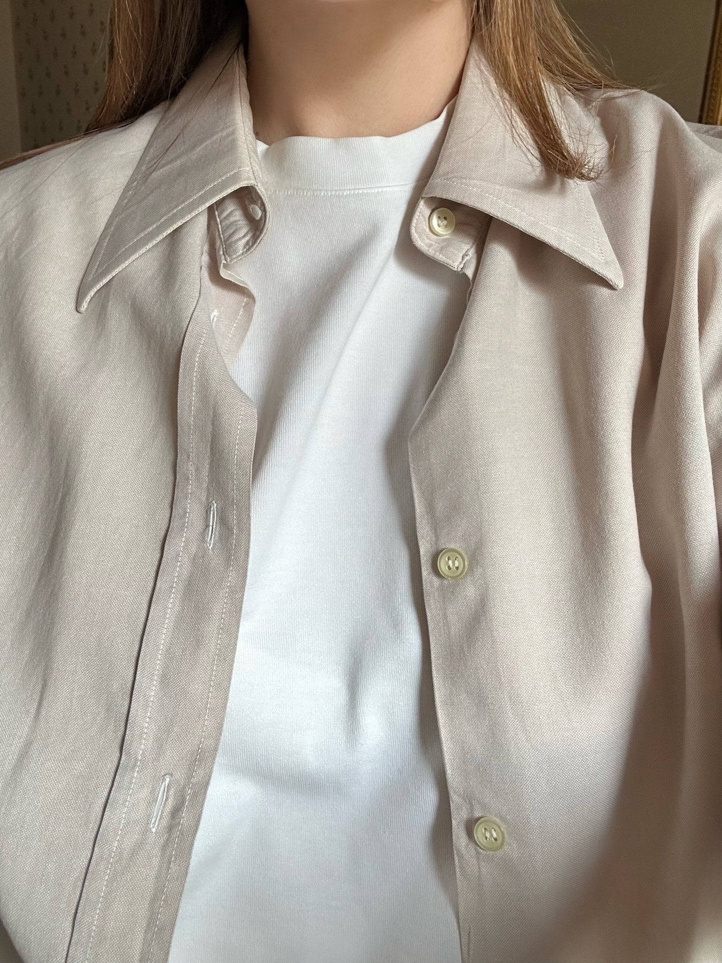 Light Beige Cotton Shirt