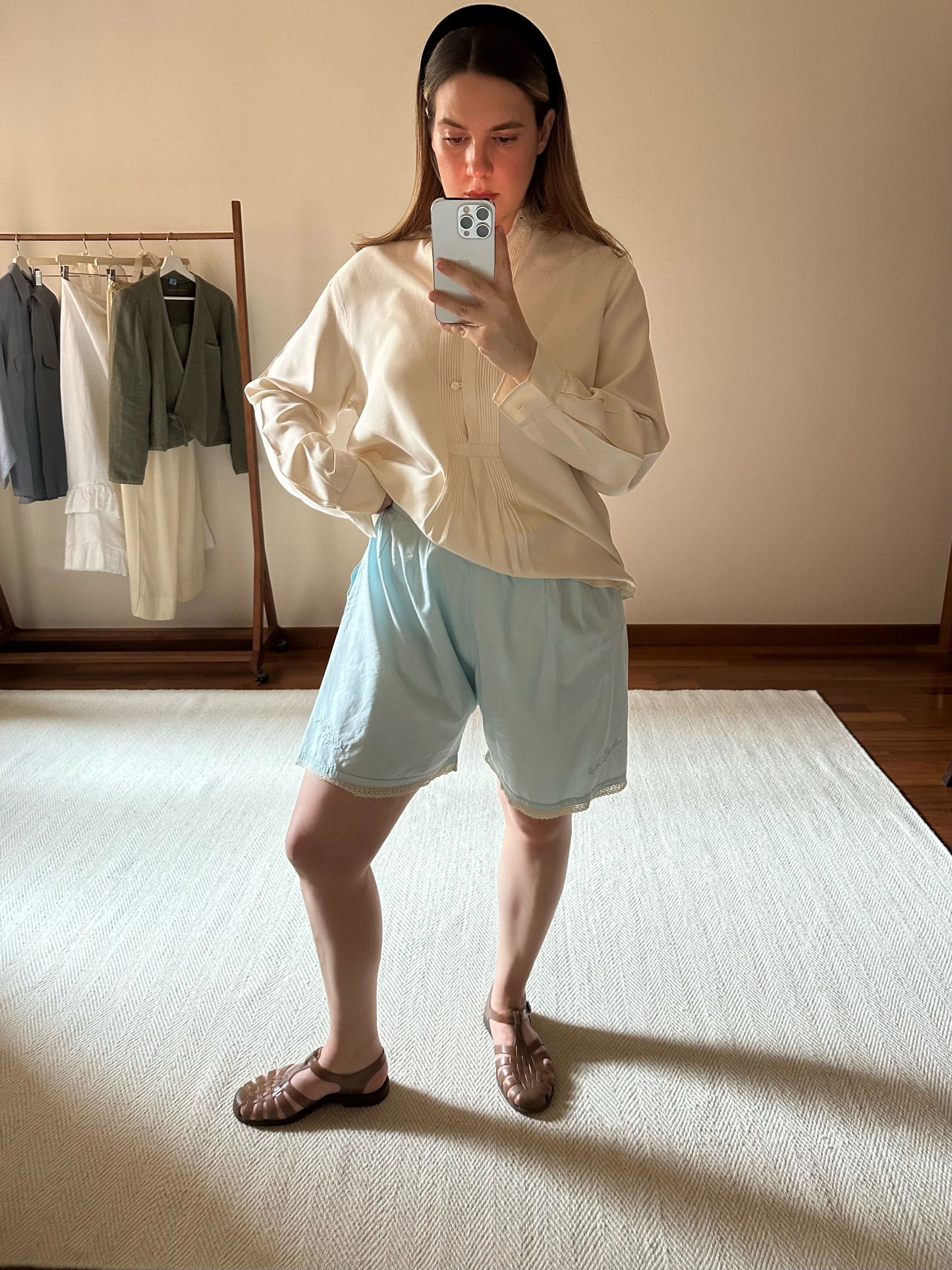 Pure Cotton Baby Blue Shorts