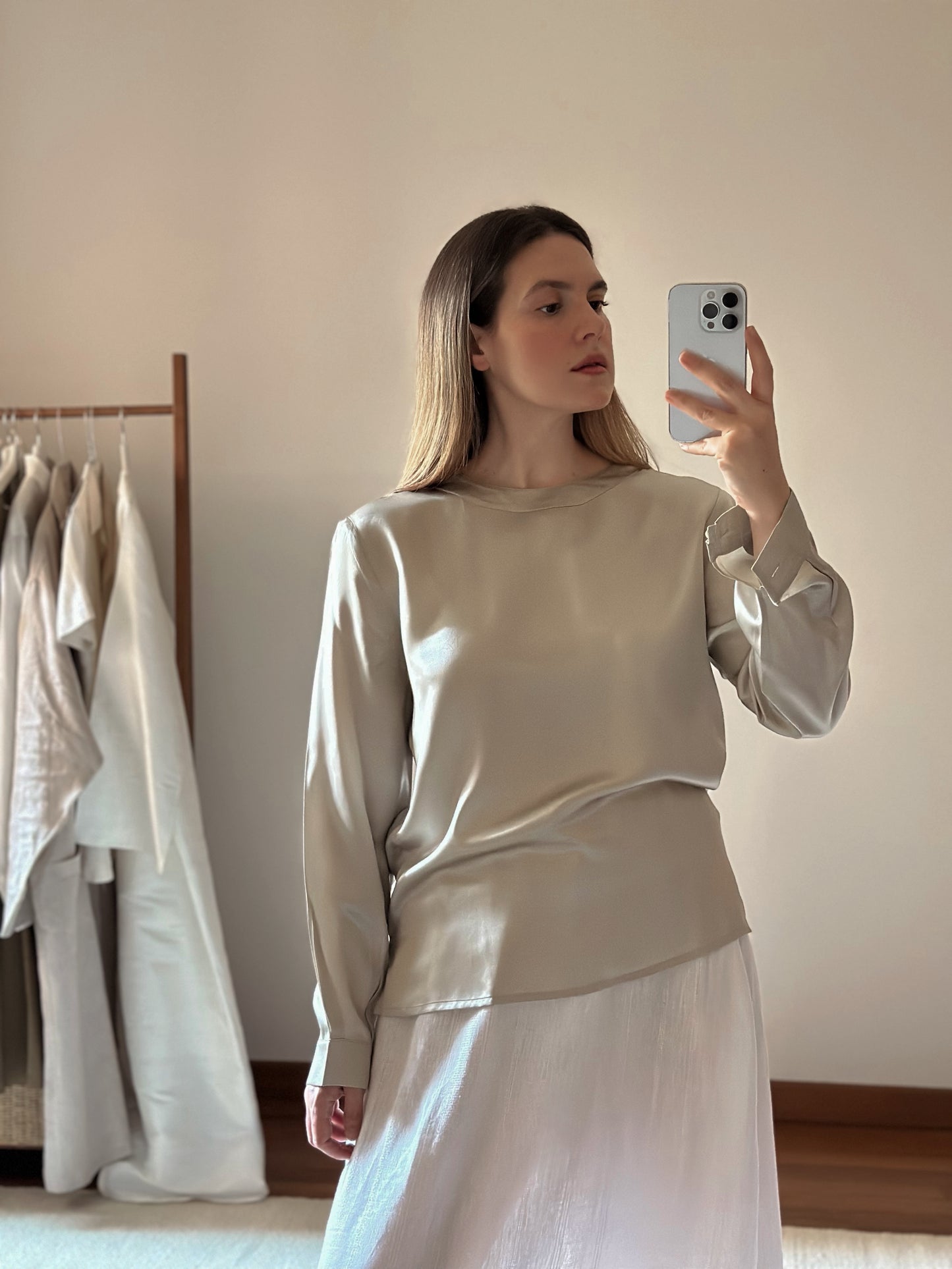 Silk Champagne Blouse