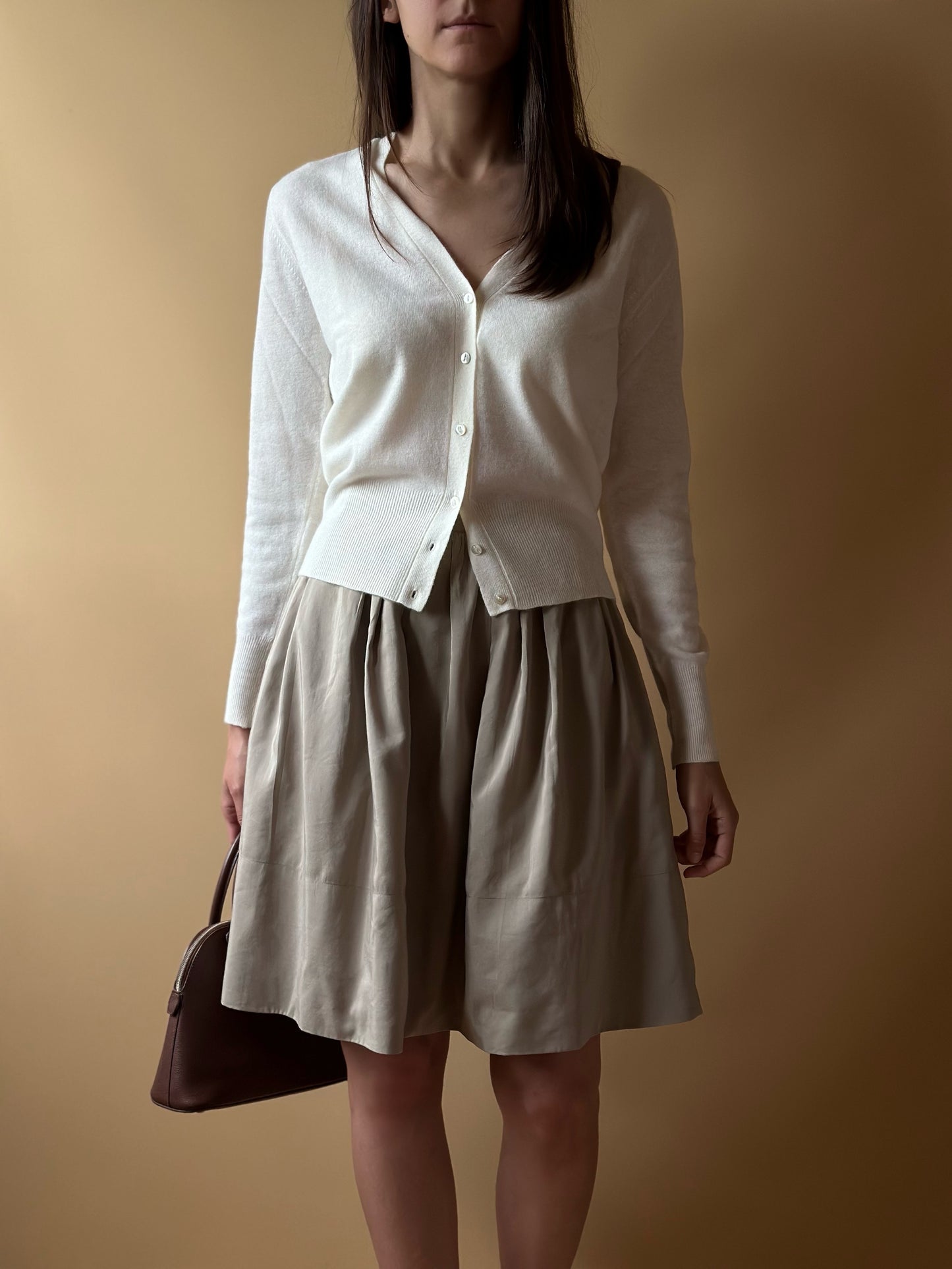 Vintage Miu Miu Taupe Circle Skirt