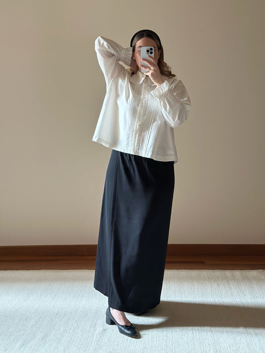 Max Mara Black Wrap-Up Skirt