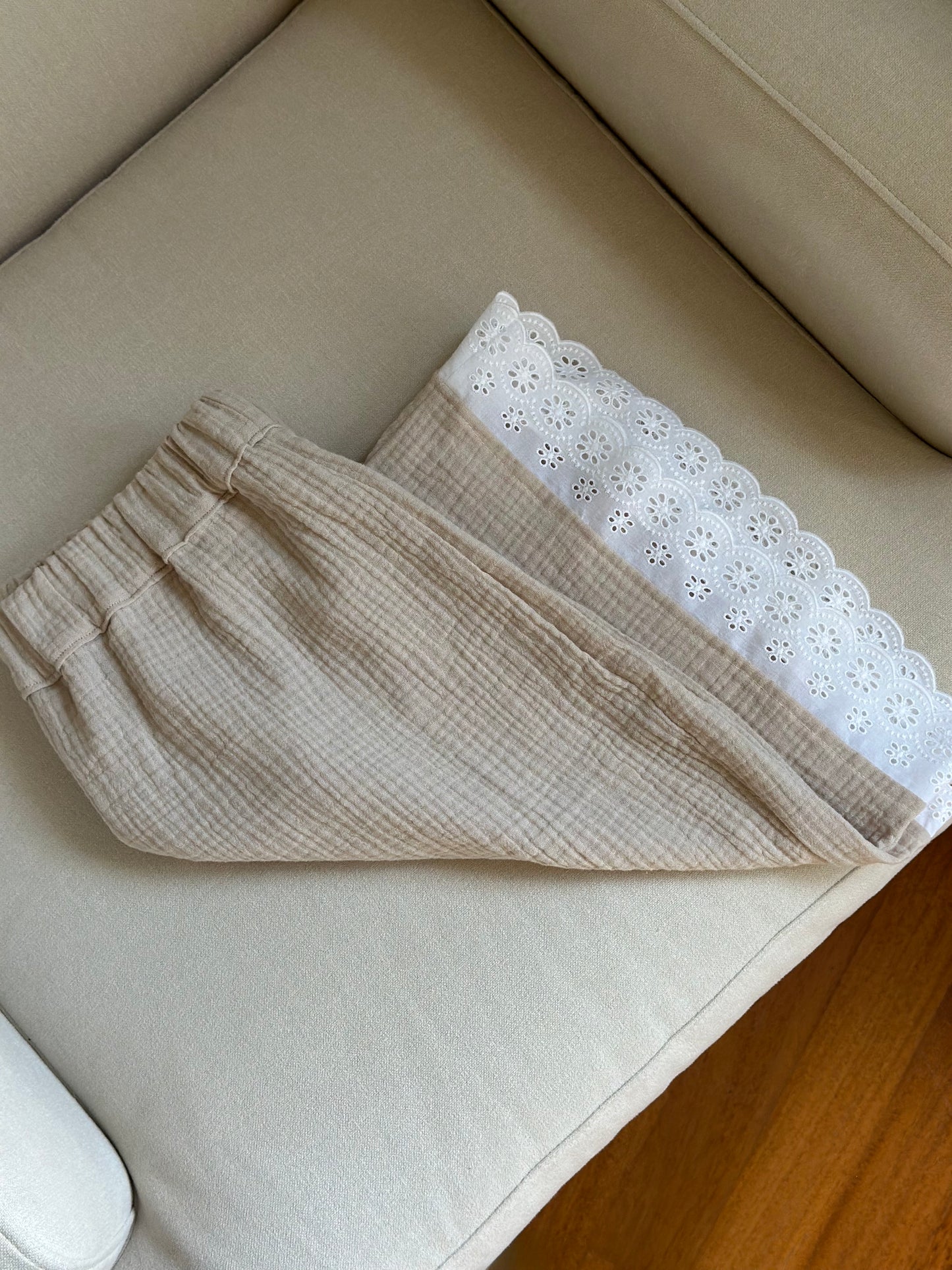 Muslin & Lace Shorts