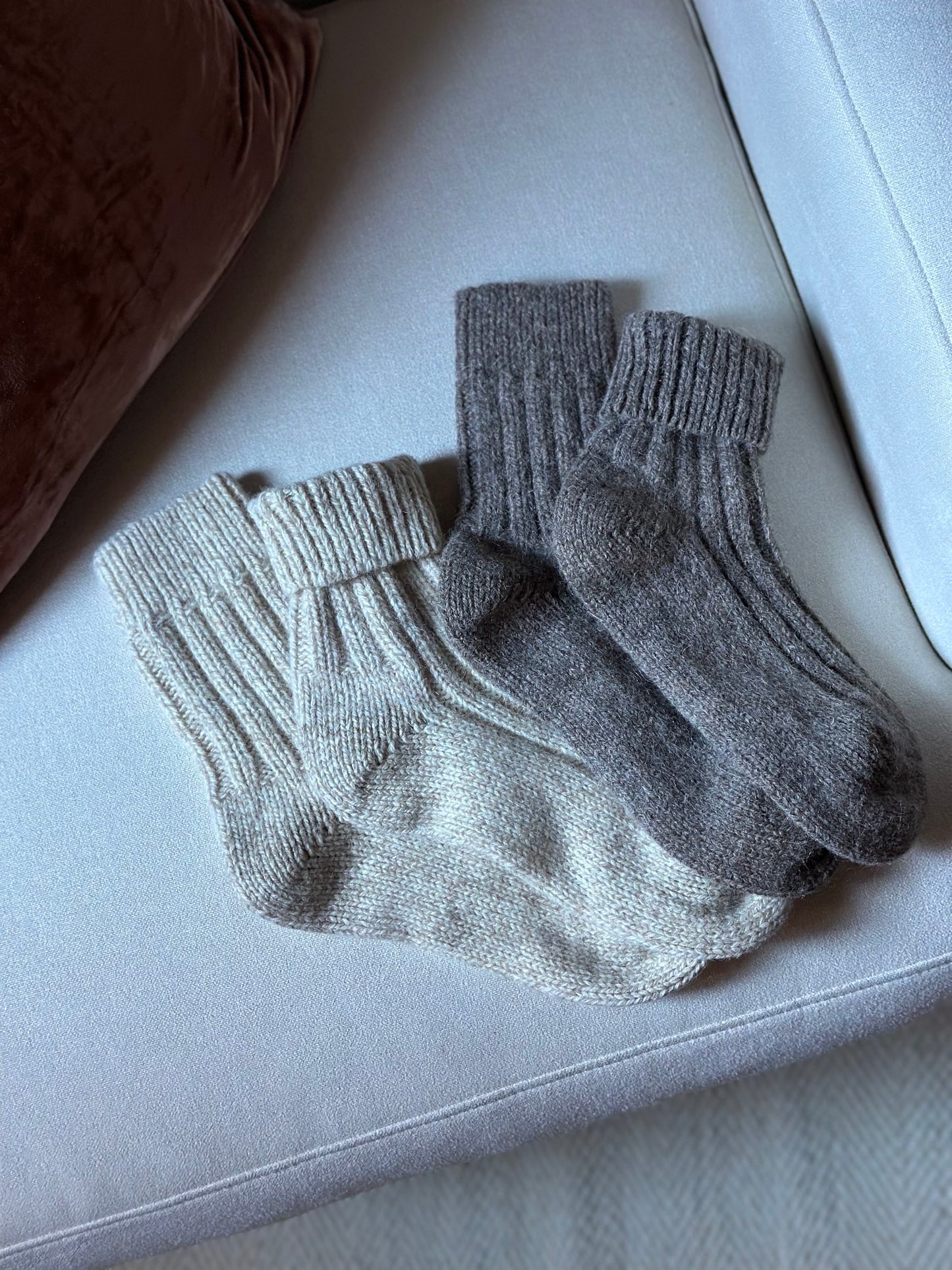 Vintage Brown Wool & Alpaca Socks