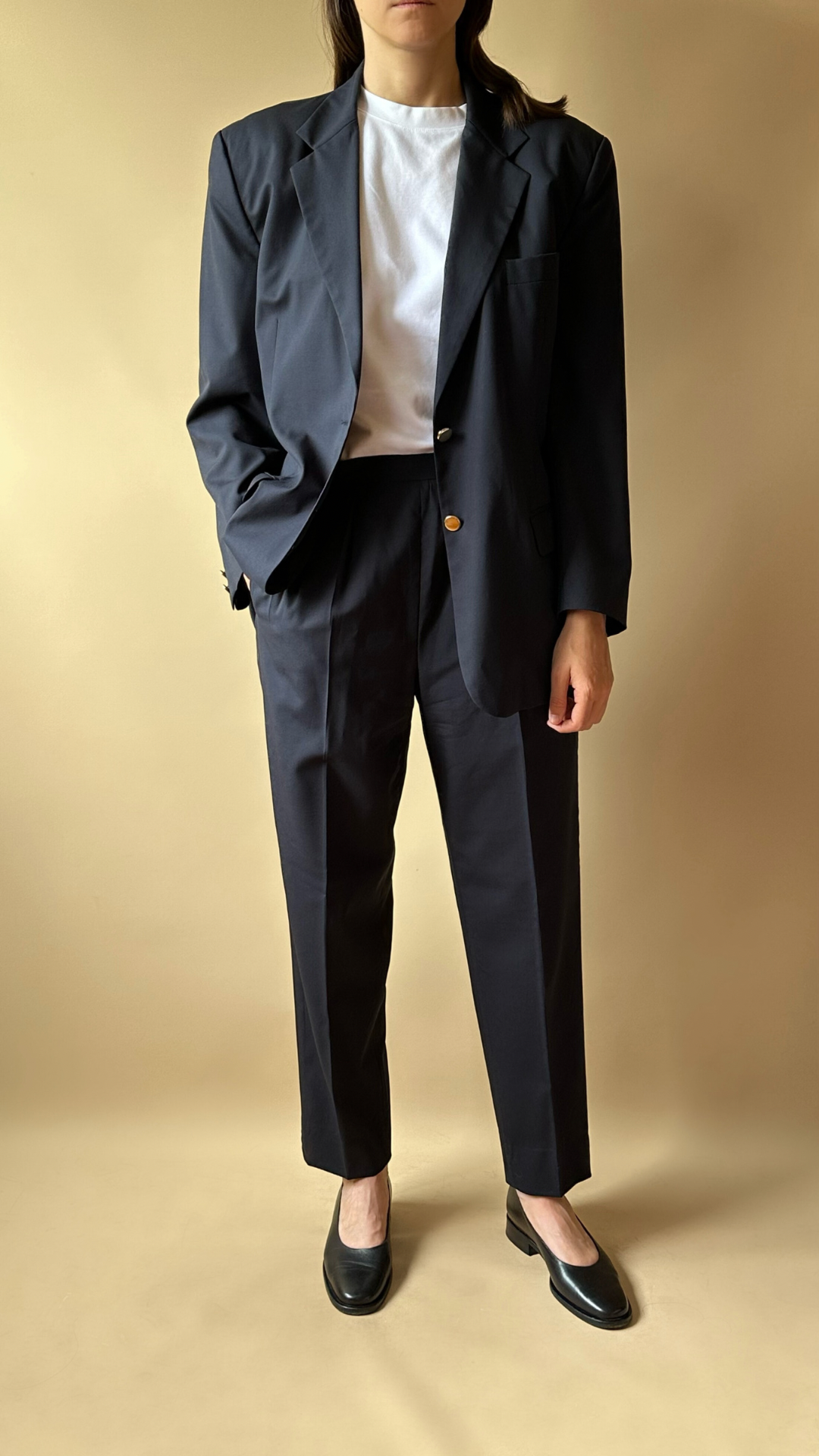 Vintage Blue Woolen Suit - Trousers