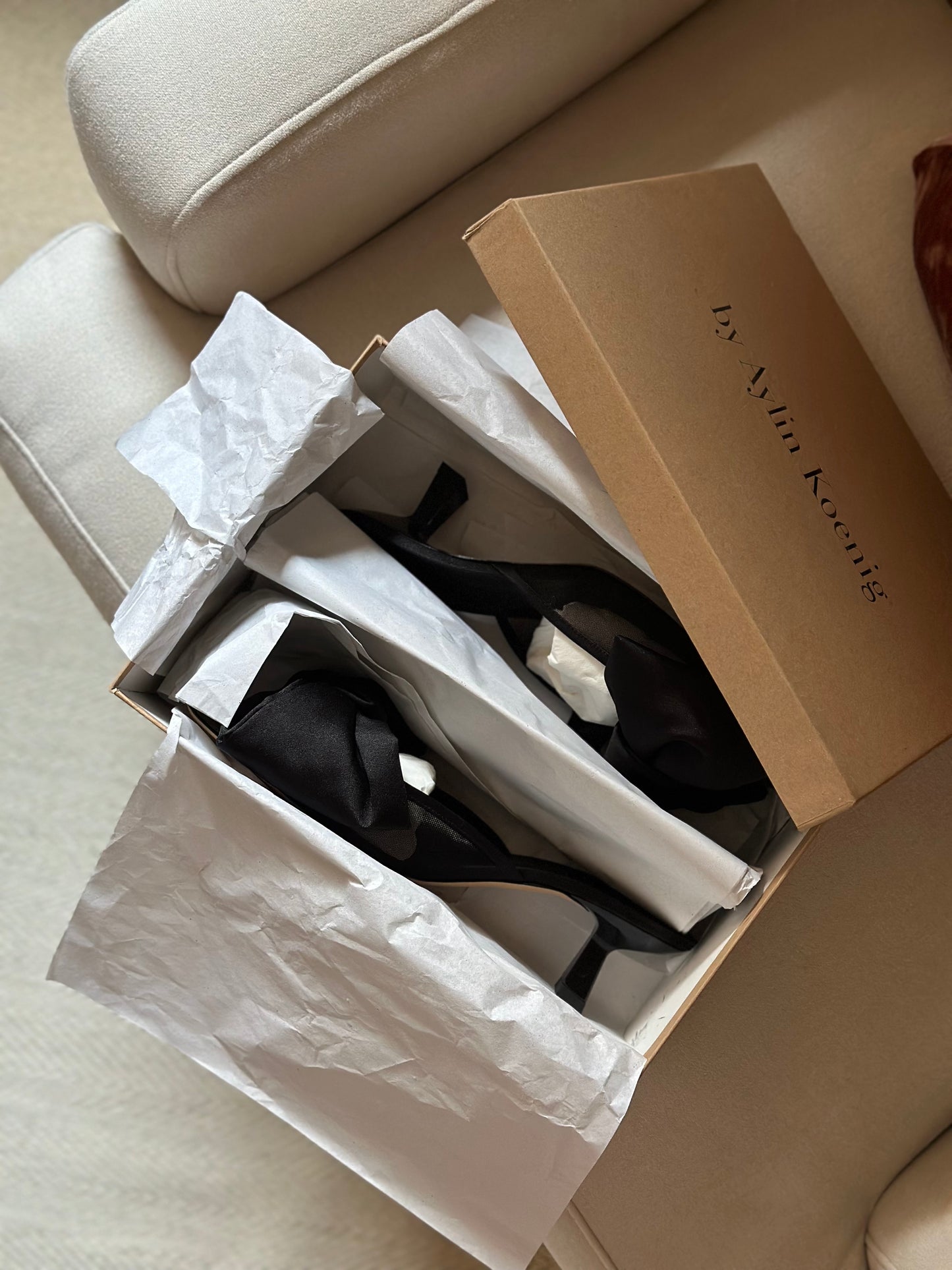 Black Bow Mules by Aylin Koenig