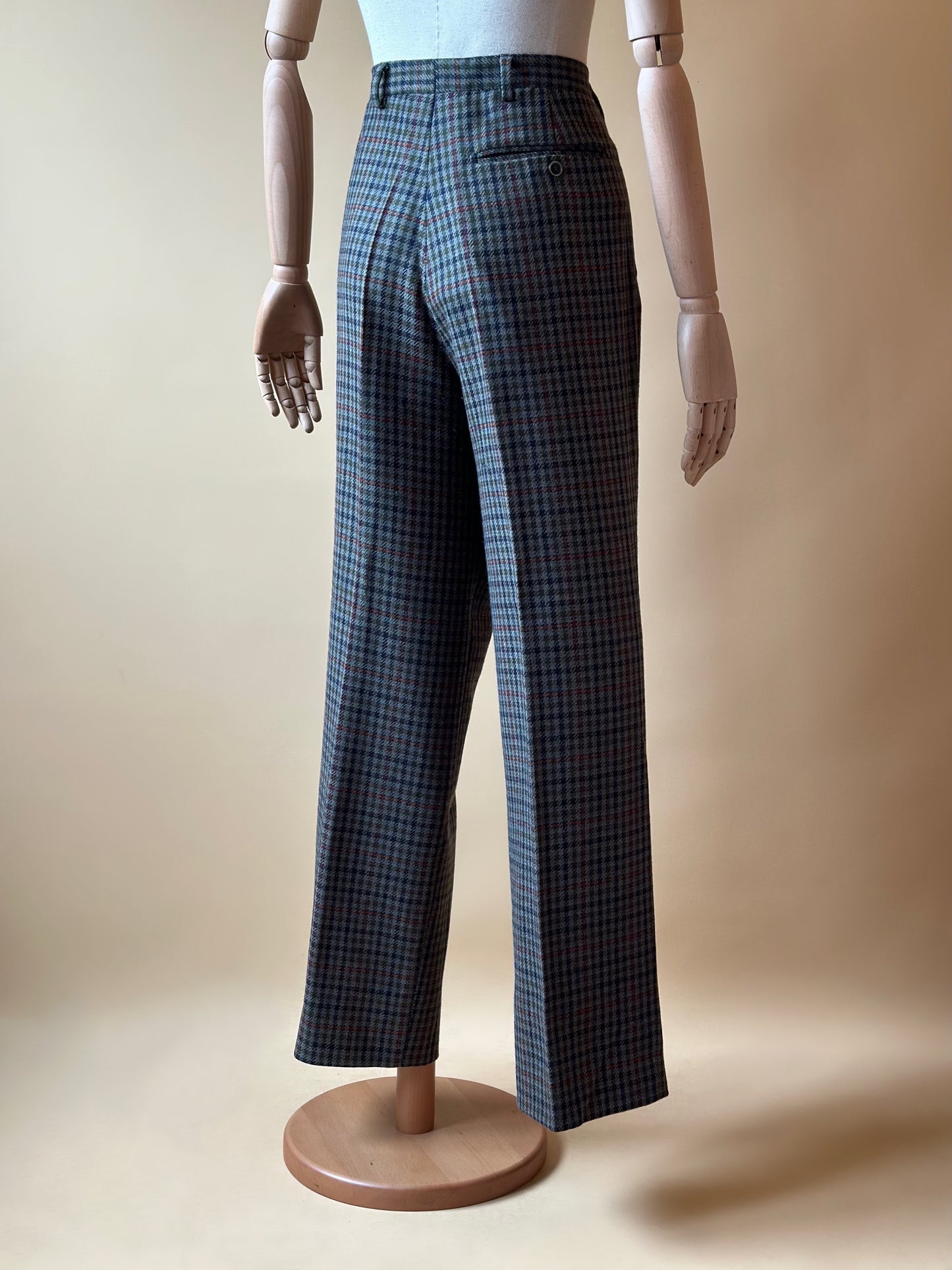 Vintage Pied de Poule Woolen Trousers