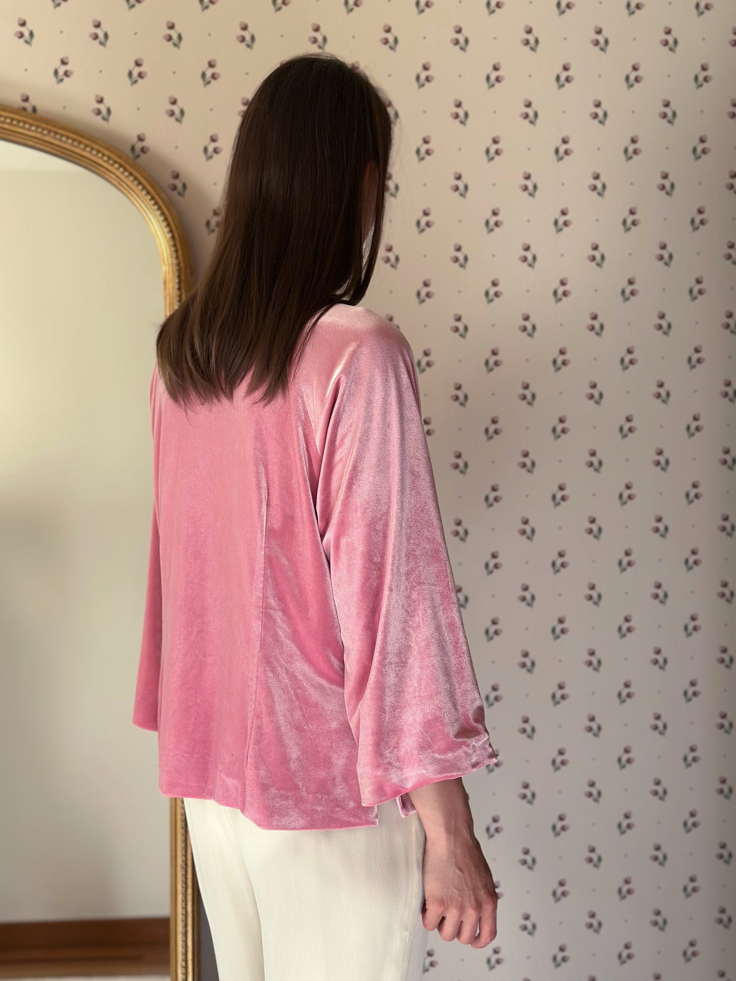 Pink Silk Velvet Jacket