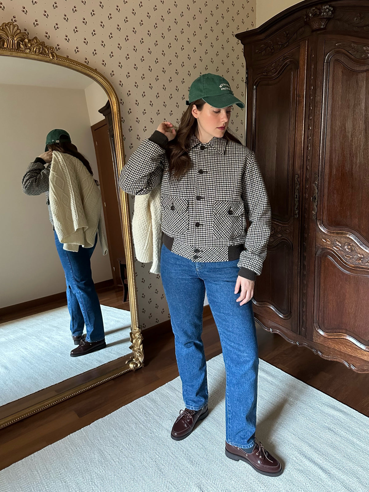 Reversible Wool & Cotton Puffer Jacket