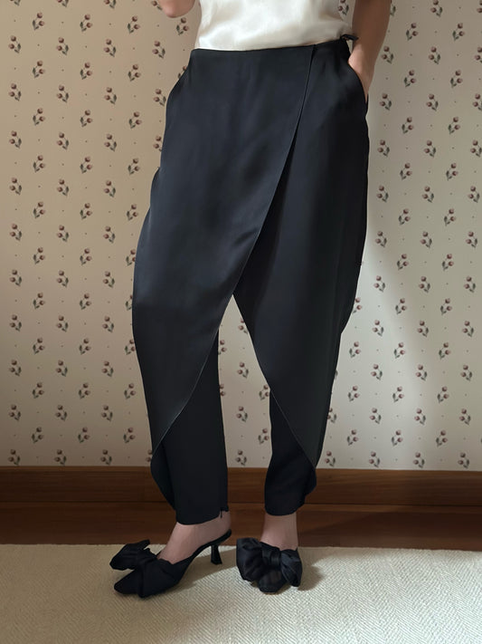 Giorgio Armani Black SatinTrousers