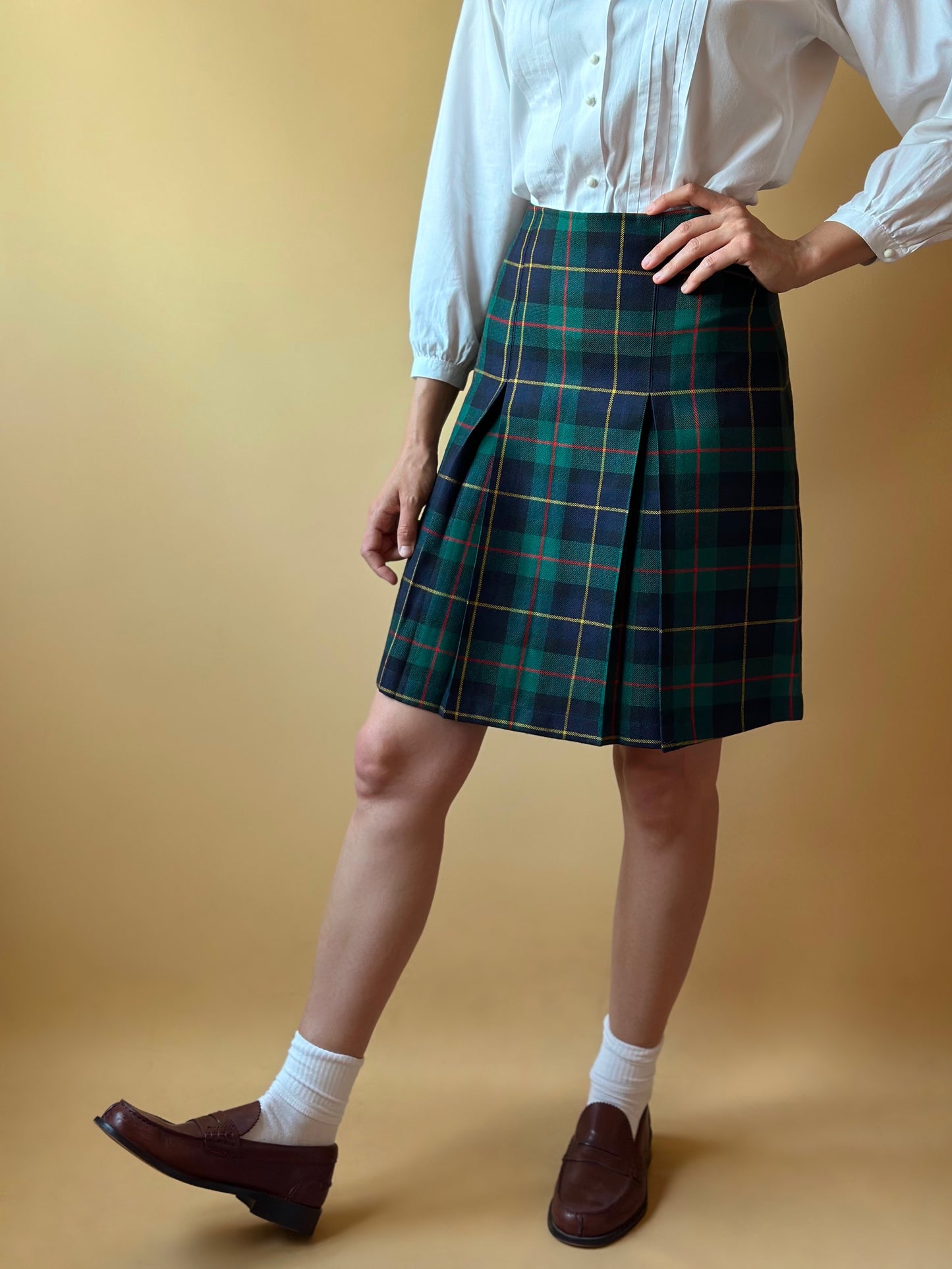 Vintage Deadstock Pure Wool Tartan Mini Skirt