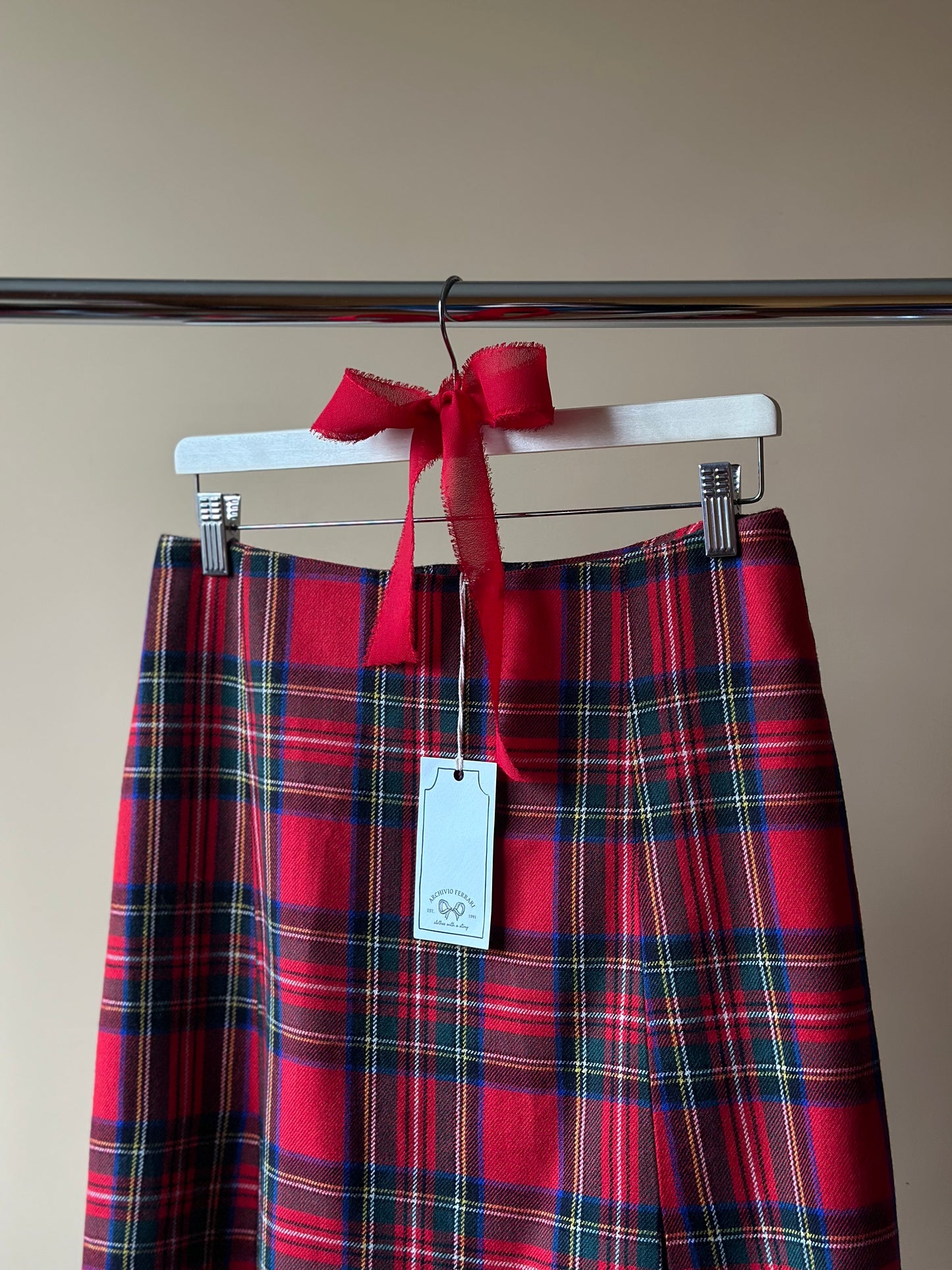 Vintage Red Tartan Skirt