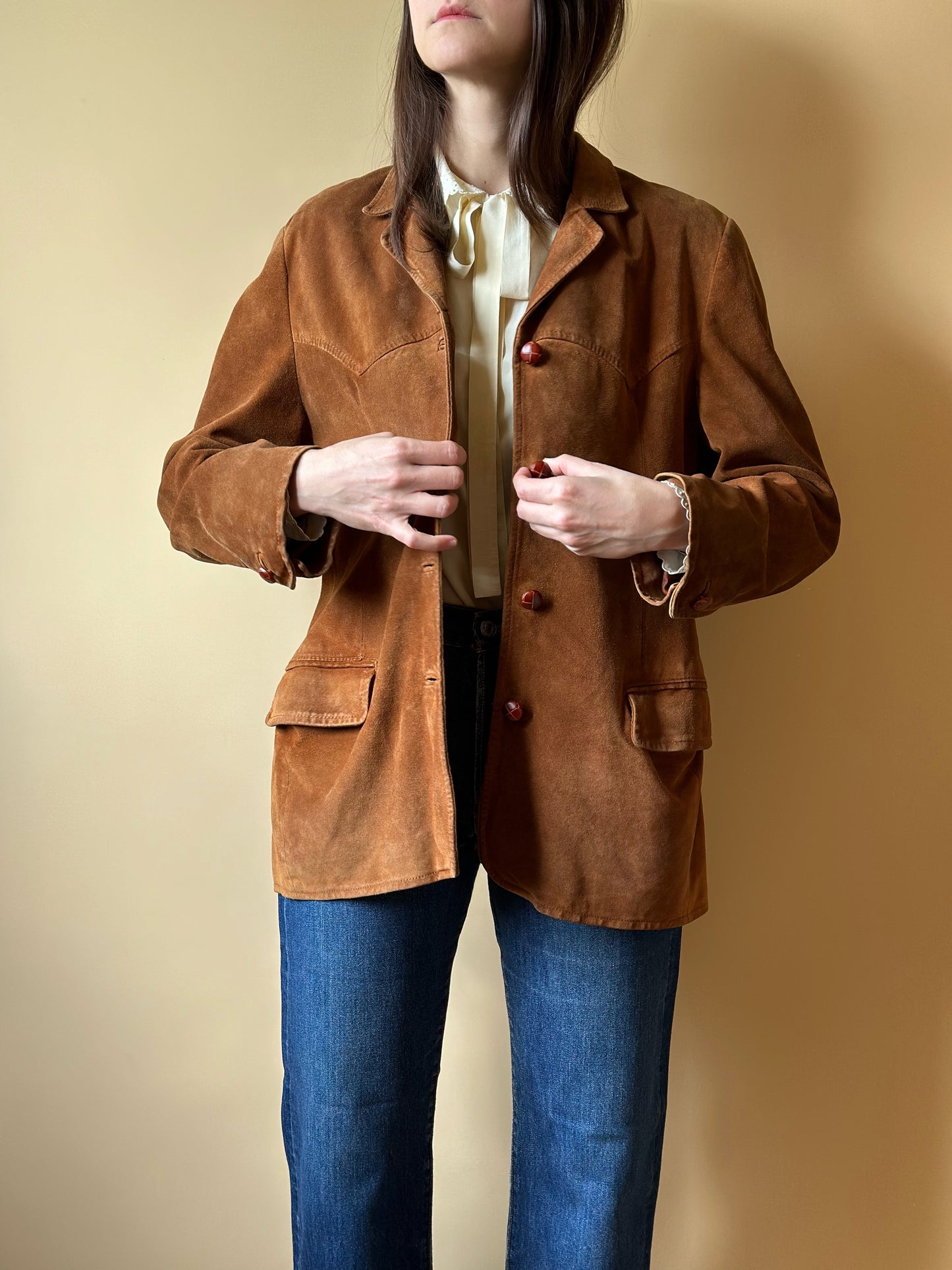 Vintage Real Suede Caramel Jacket